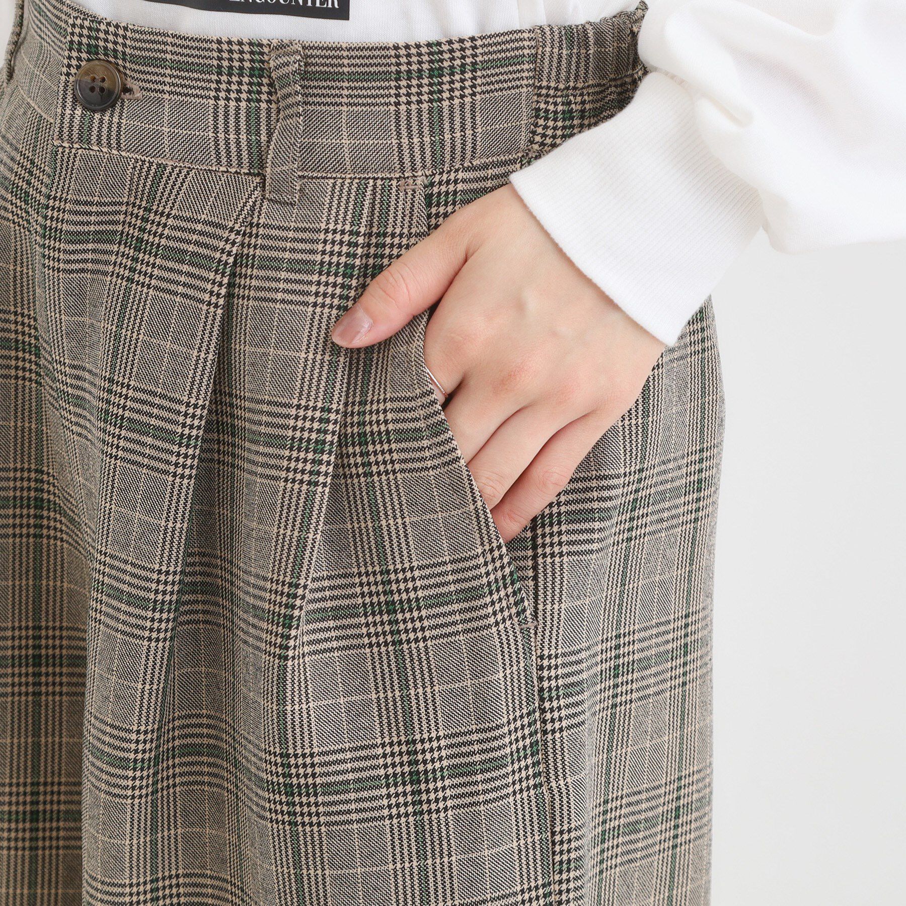 SHOO･LA･RUE「【セットアップ可】チェック柄タックハーフパンツ」|その他|