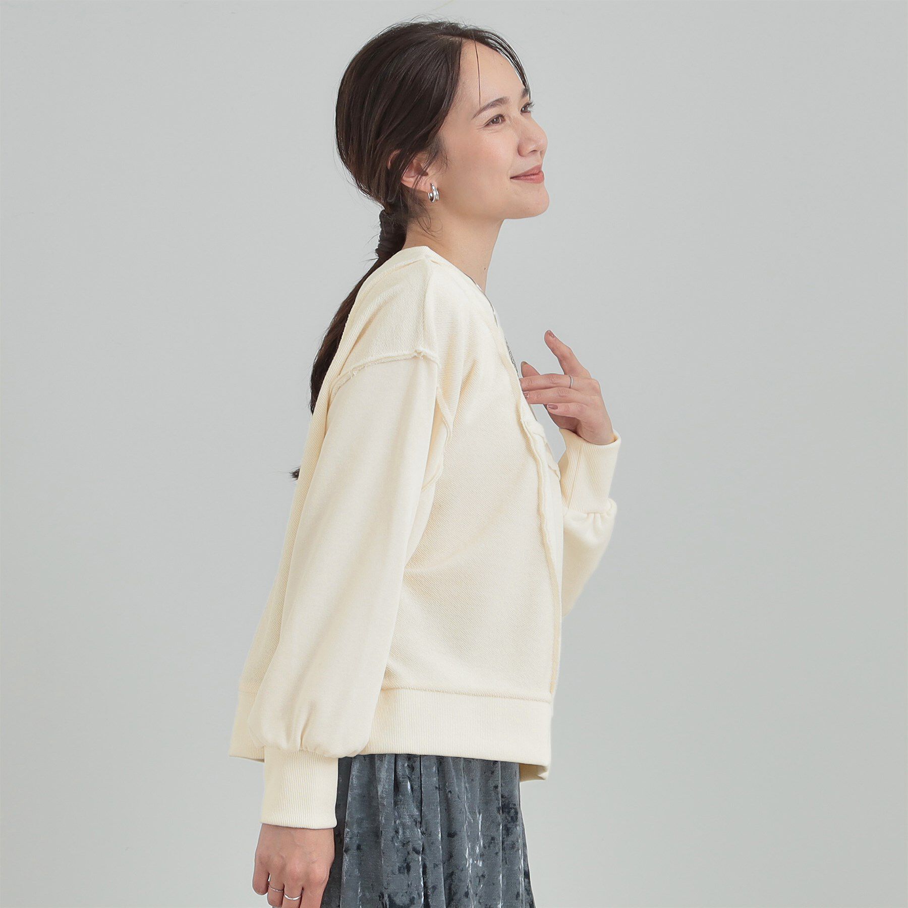 SHOO･LA･RUE「楽しながら おしゃれに リメイク風スウェット」|パーカー|