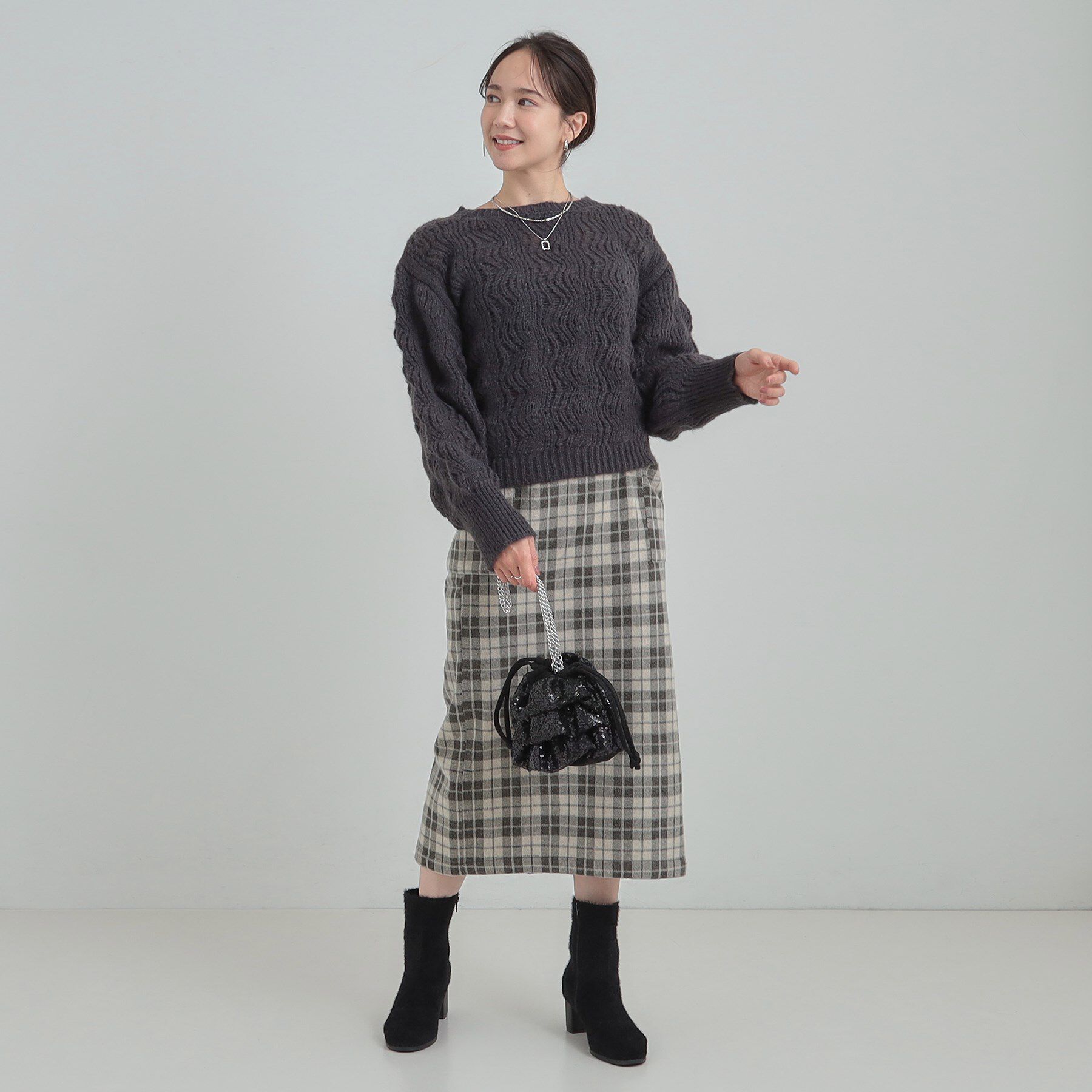 SHOO･LA･RUE「【S-LL】ふんわり大人の 透かし編みニットトップス」|ニット・セーター|