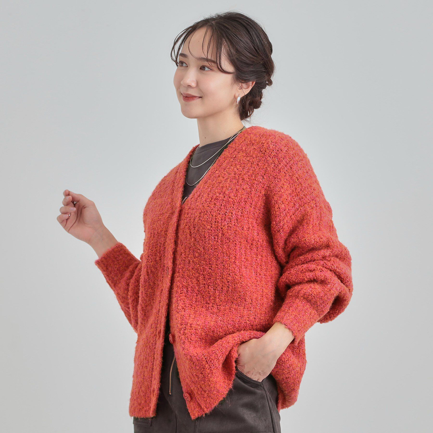 SHOO･LA･RUE「ブークレカラーVネックカーディガン」|カーディガン|