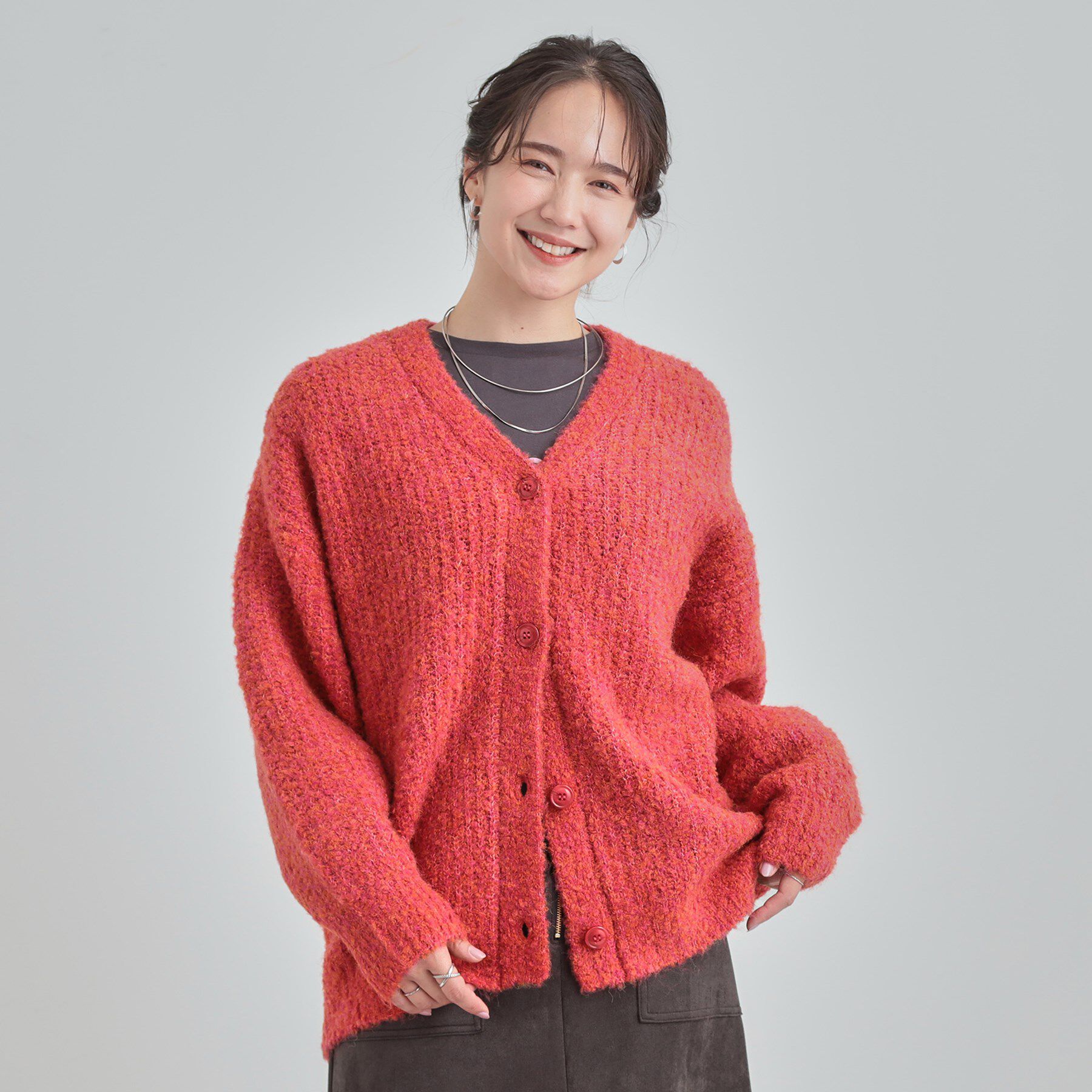 SHOO･LA･RUE「ブークレカラーVネックカーディガン」|カーディガン|