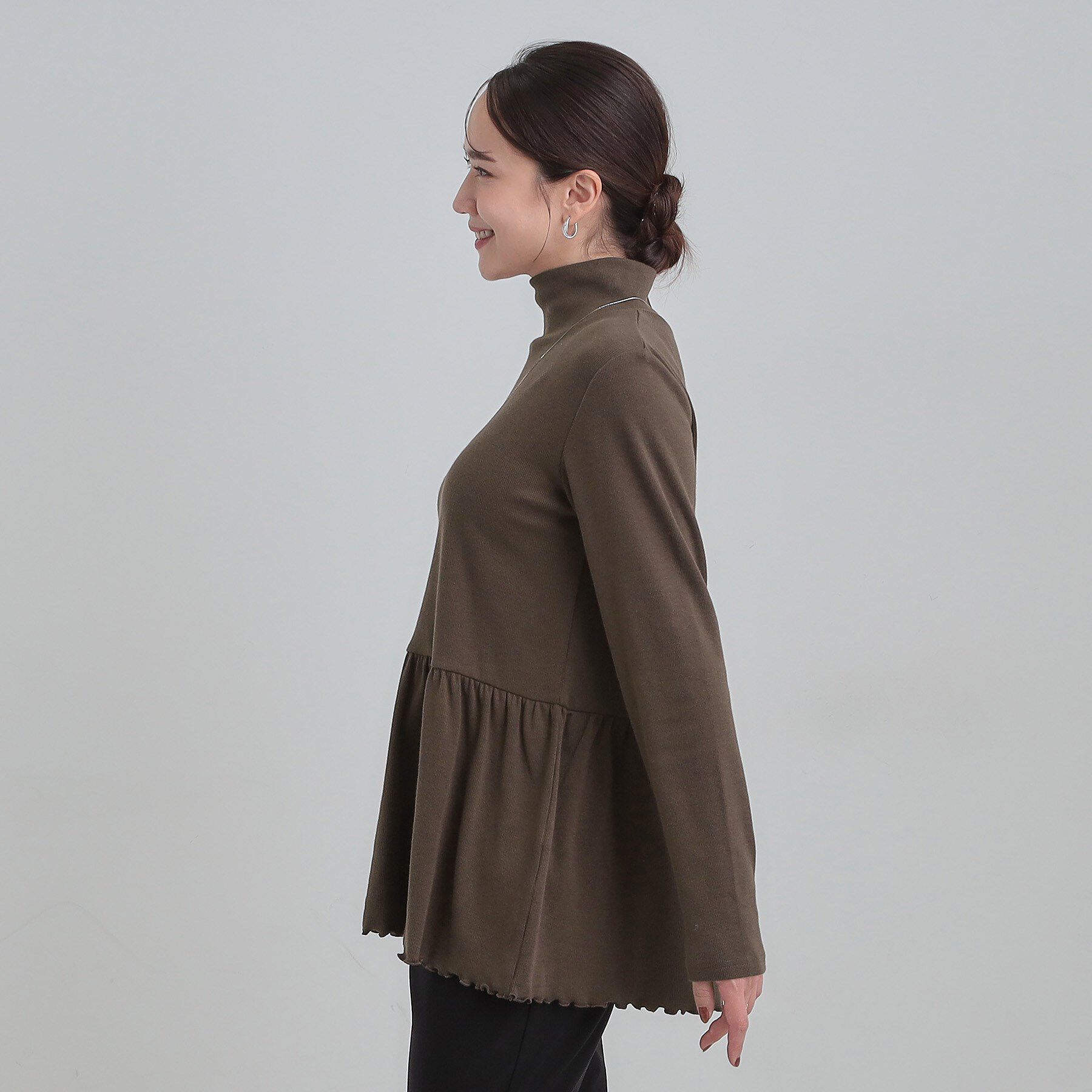 SHOO･LA･RUE「ペプラムリブトップス」|チュニック|