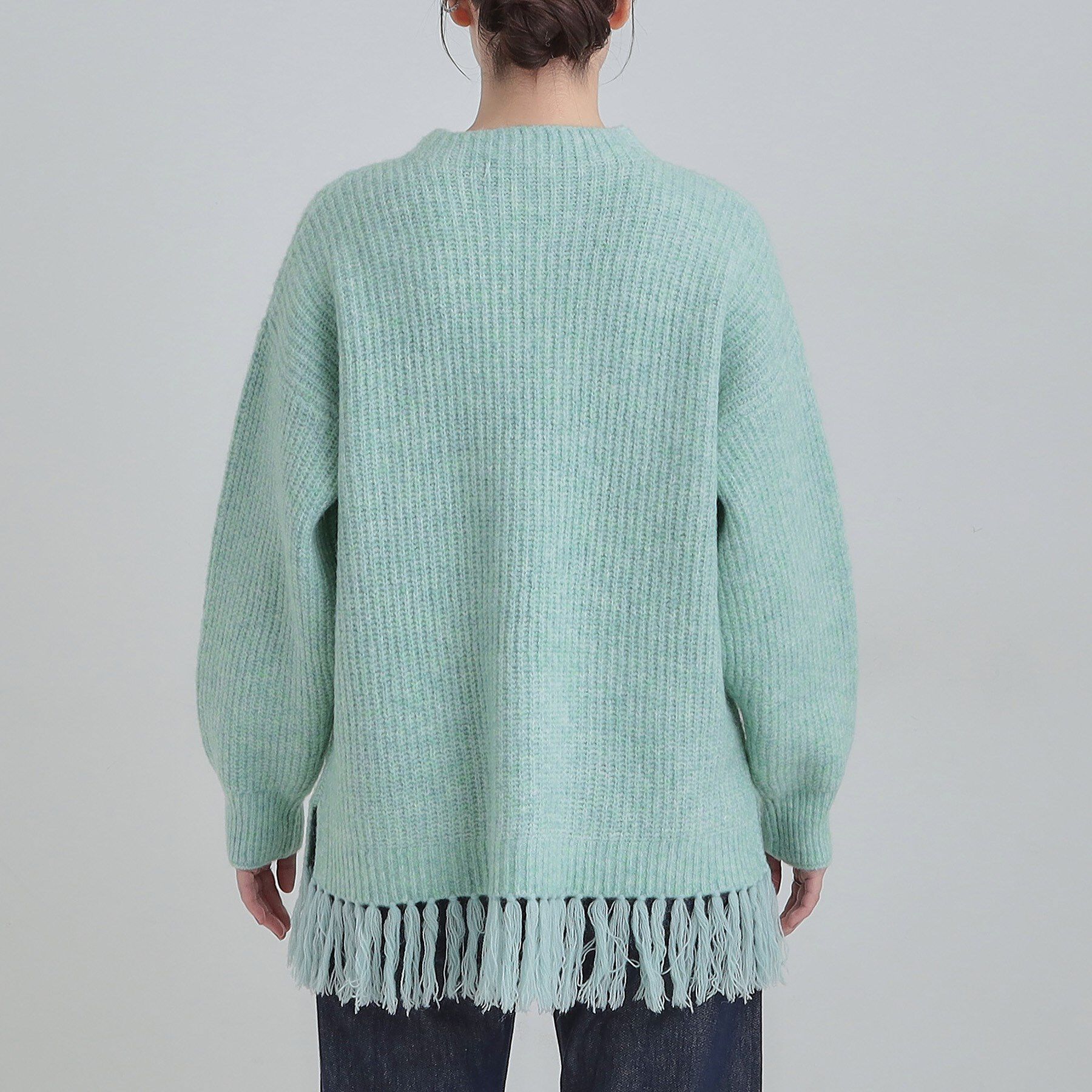 SHOO･LA･RUE「1枚でサマ見え 裾フリンジニット」|ニット・セーター|
