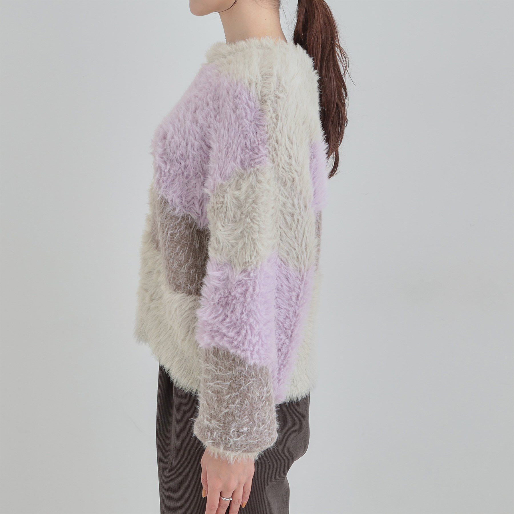 SHOO･LA･RUE「【選べる4柄】ふわふわ ロングフェザーニット」|ニット・セーター|