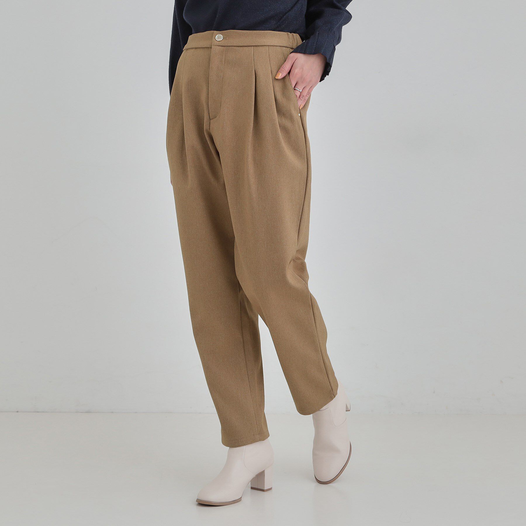 SHOO･LA･RUE「【あったか】ウールフィール 裏起毛テーパードパンツ」|その他|