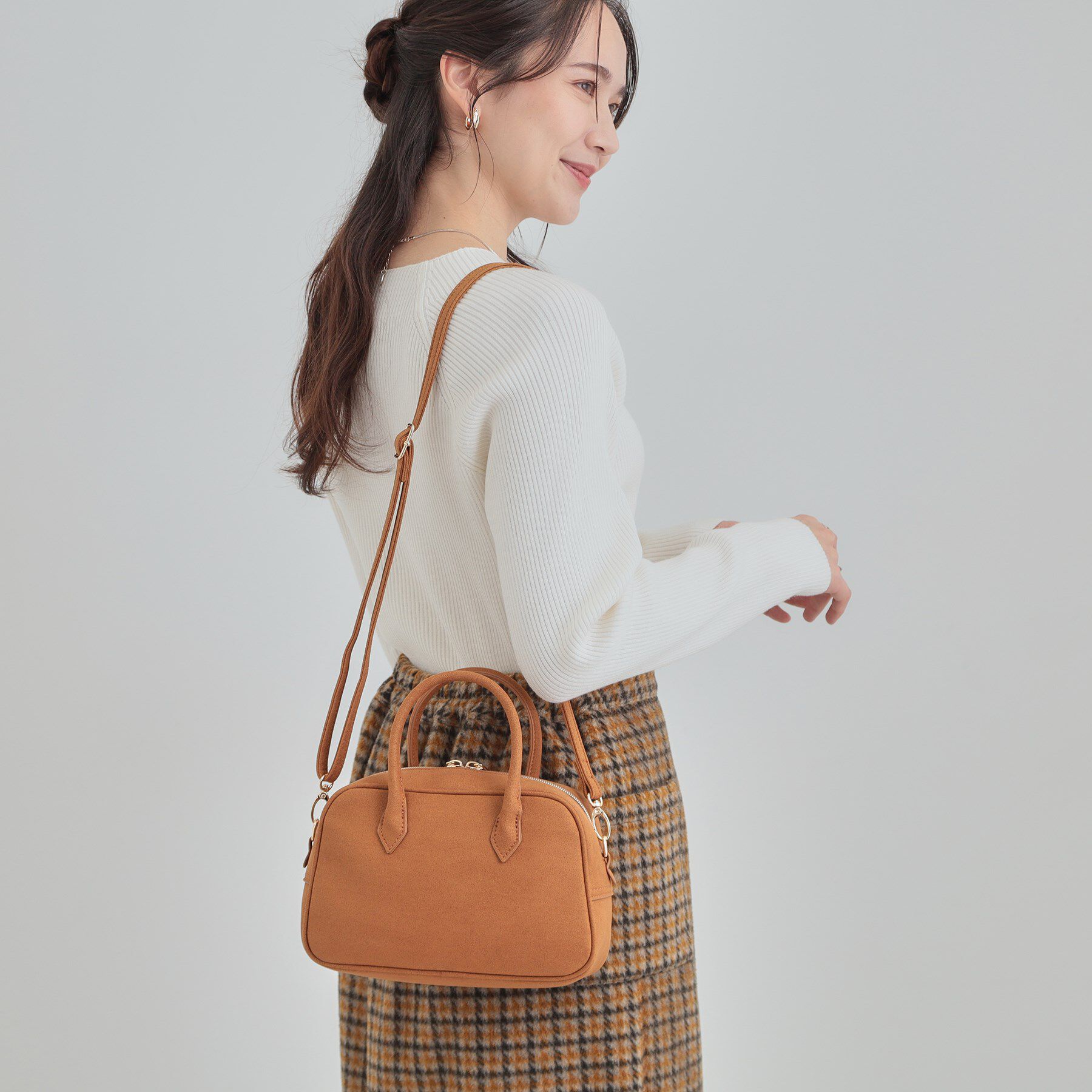 SHOO･LA･RUE「スエード調ボストンバッグ」|ボストンバッグ|