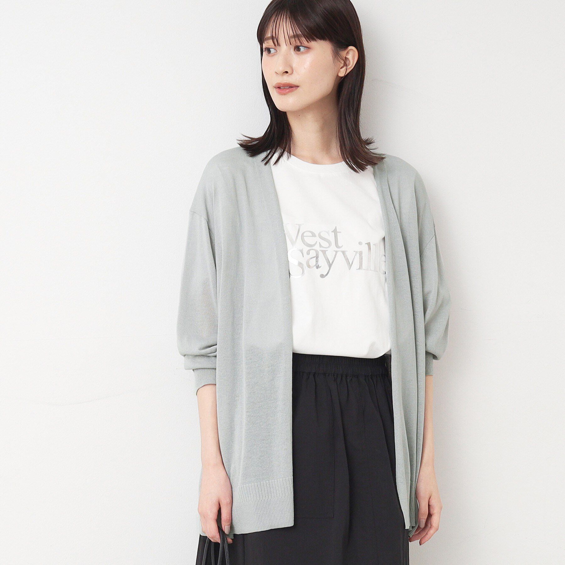 Dessin「【洗える】ボタンレスカーディガン」|カーディガン|