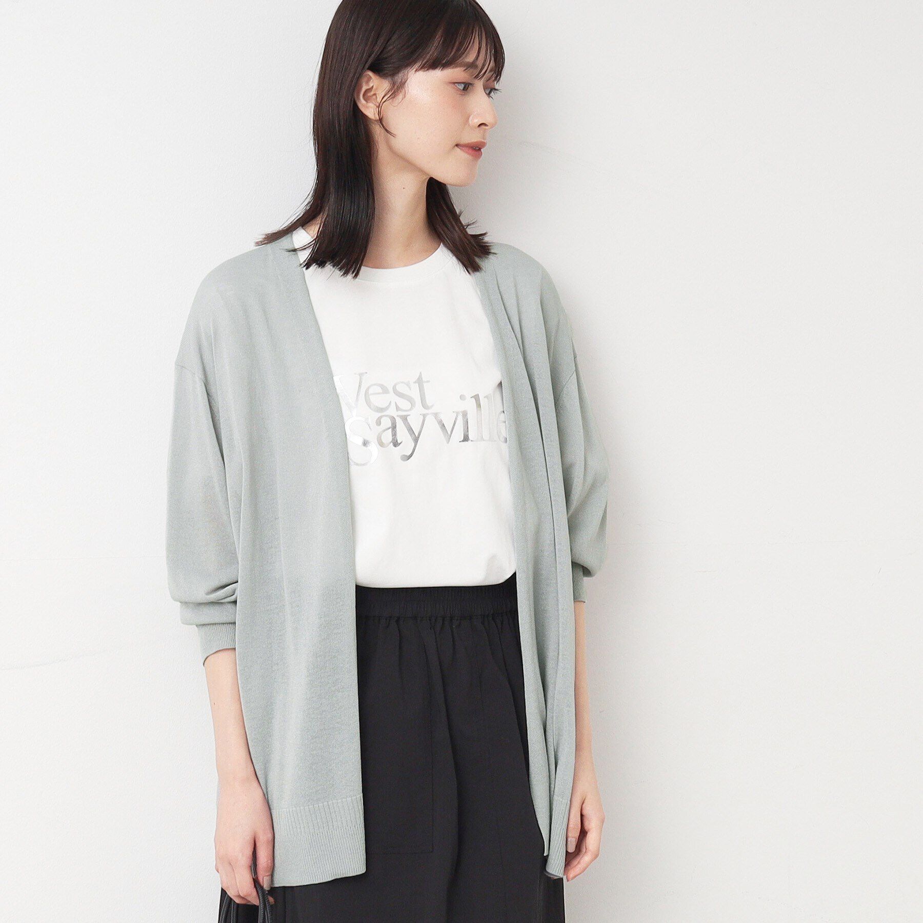 Dessin「【洗える】ボタンレスカーディガン」|カーディガン|