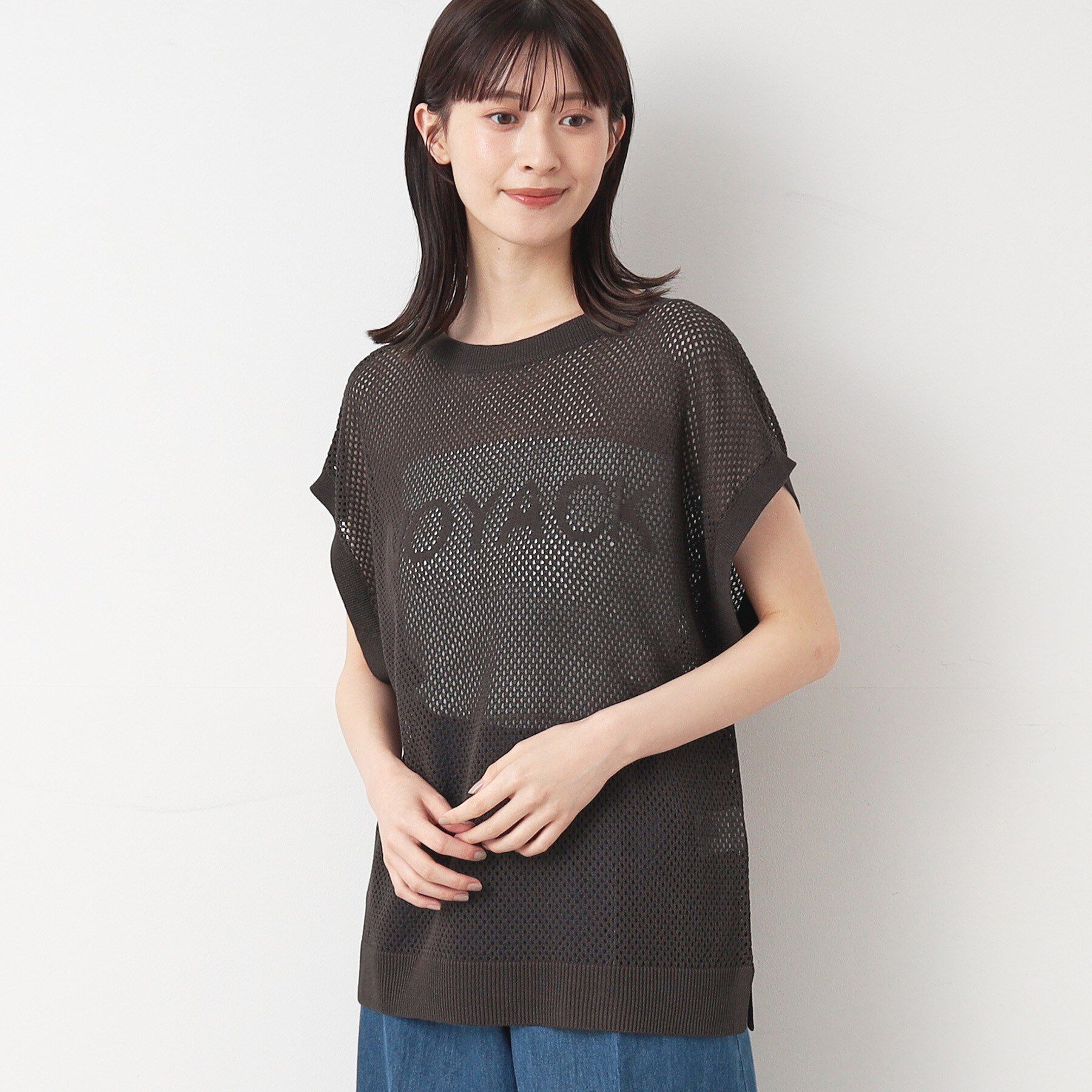 Dessin「【洗える】ロゴメッシュニット」|ニット・セーター|