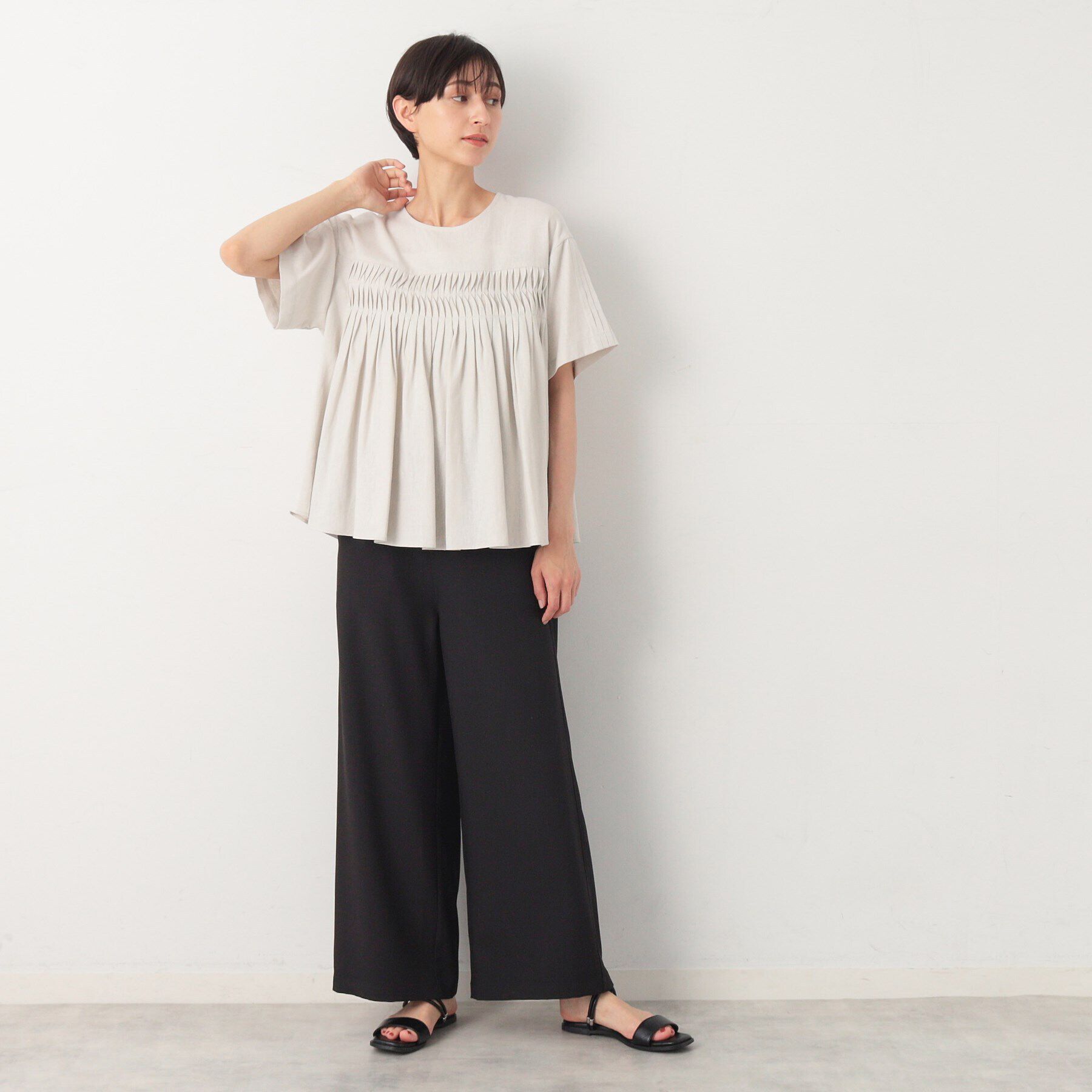 Dessin「【後ろゴム・洗える】イージーワイドパンツ（S～L）」|その他|