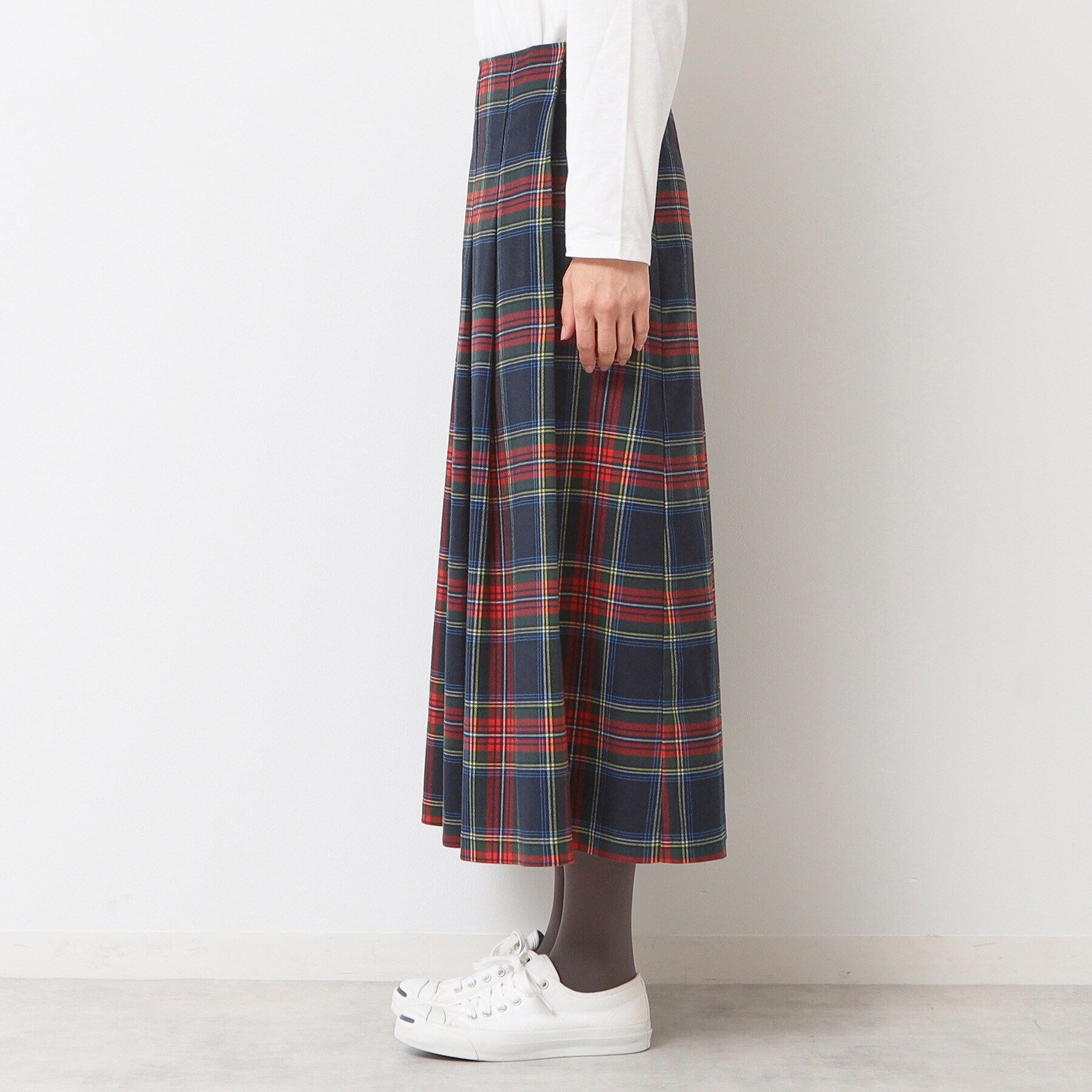 Dessin「【洗える】チェック柄タックプリーツスカート(XS~L)」|スカート|