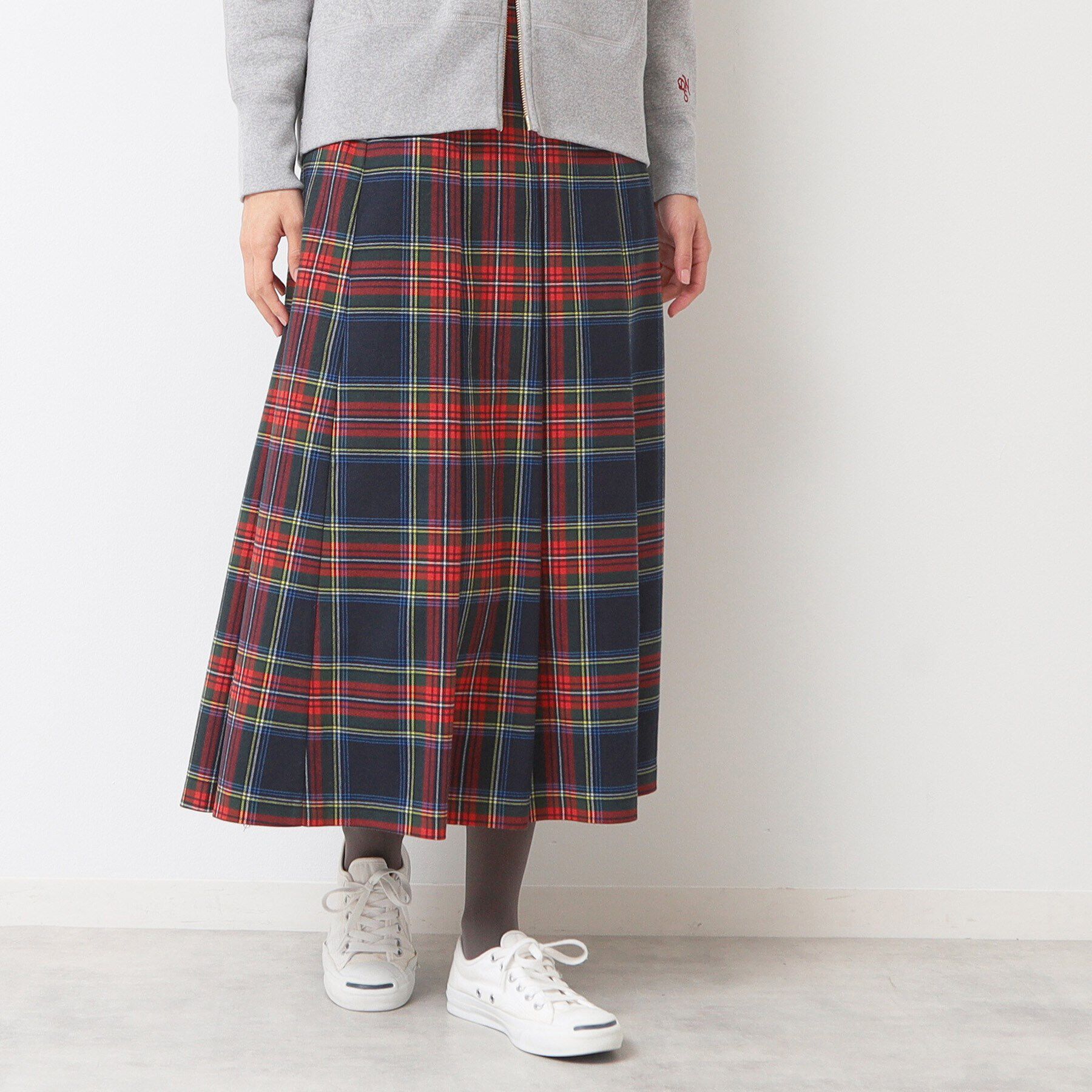 Dessin「【洗える】チェック柄タックプリーツスカート(XS~L)」|スカート|