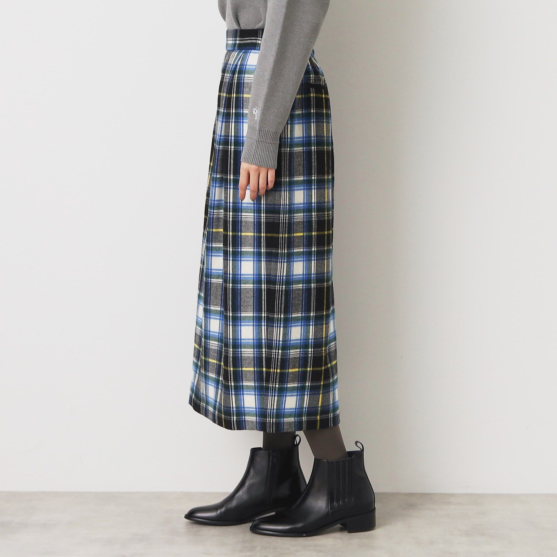 Dessin「【洗える】起毛チェックタックスカート（XS～L）」|スカート|