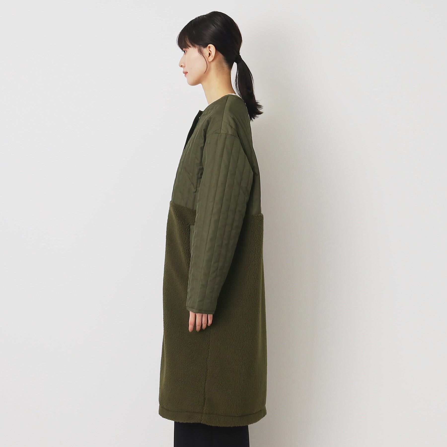 Dessin「中綿キルトドッキングコート（S～L）」|ノーカラーコート|