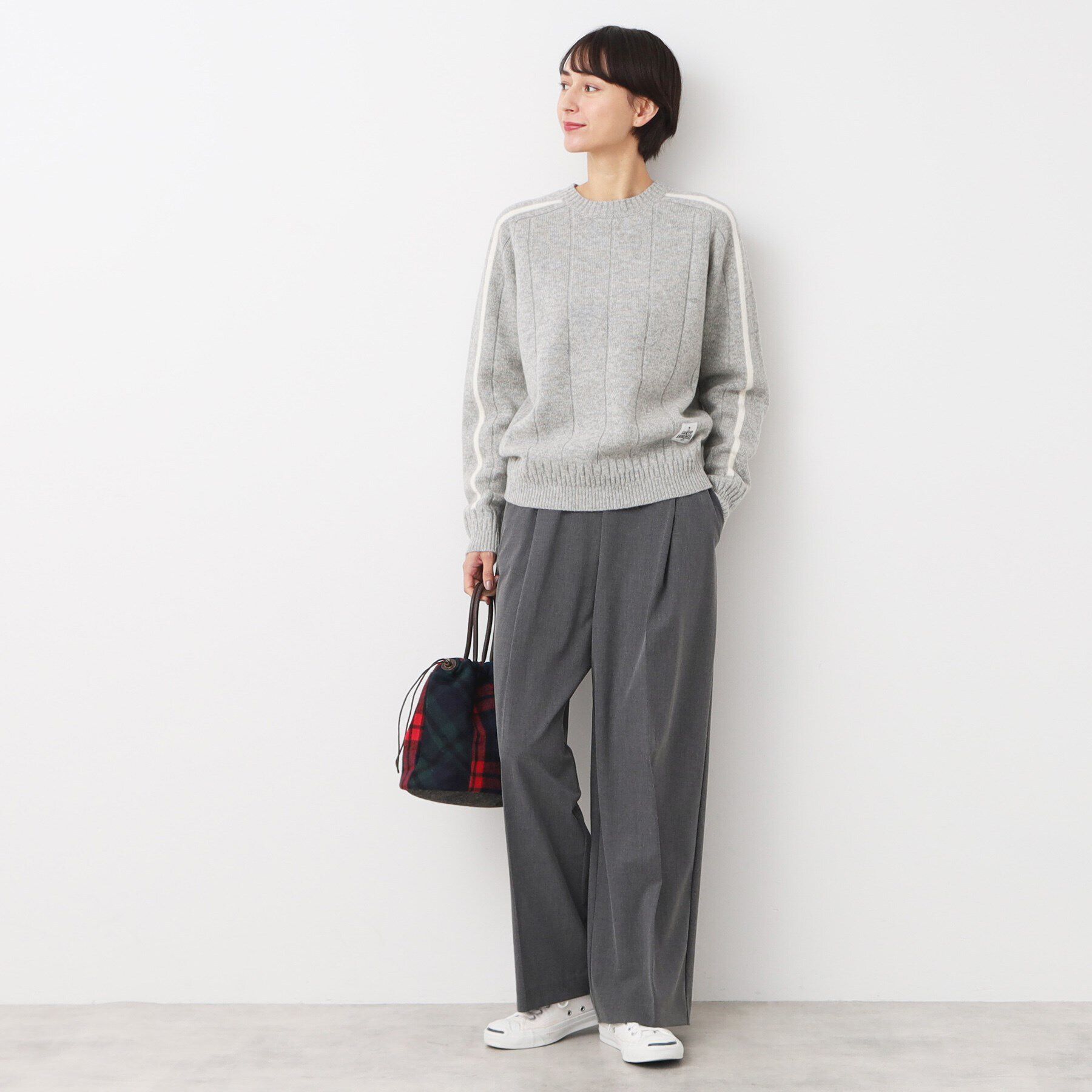 Dessin「【ユニセックス・ハミルトンラムズウール】ライン入りニット（XS～L）」|ニット・セーター|