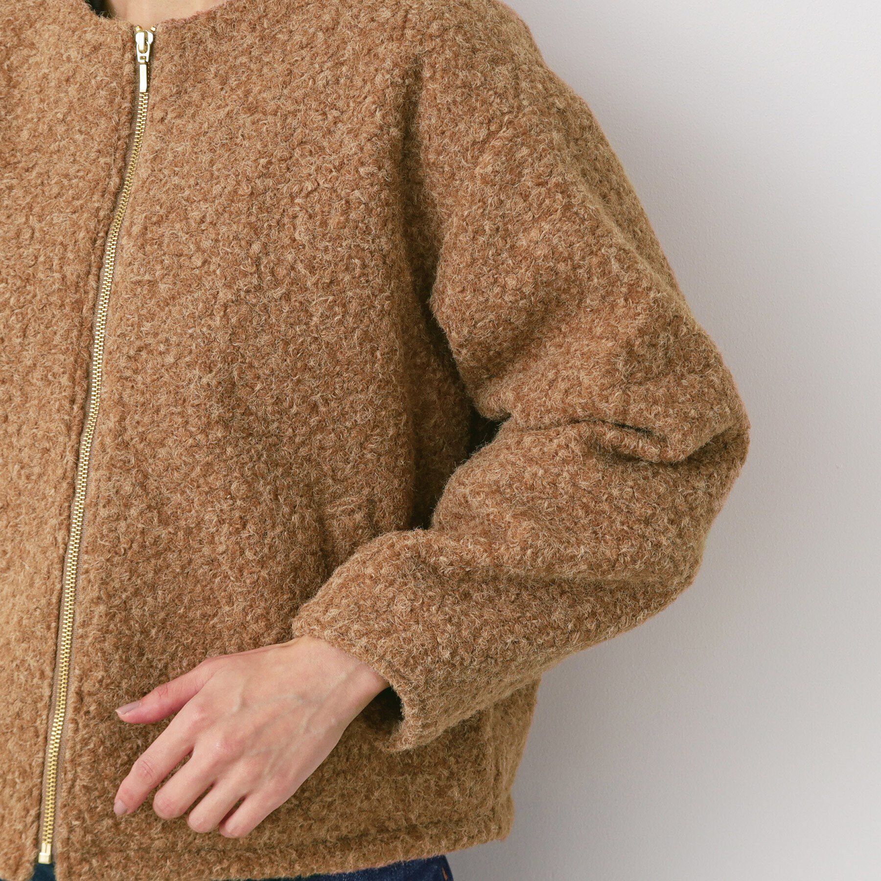 Dessin「フライス編みナッピングブルゾン」|ブルゾン・スタジャン|