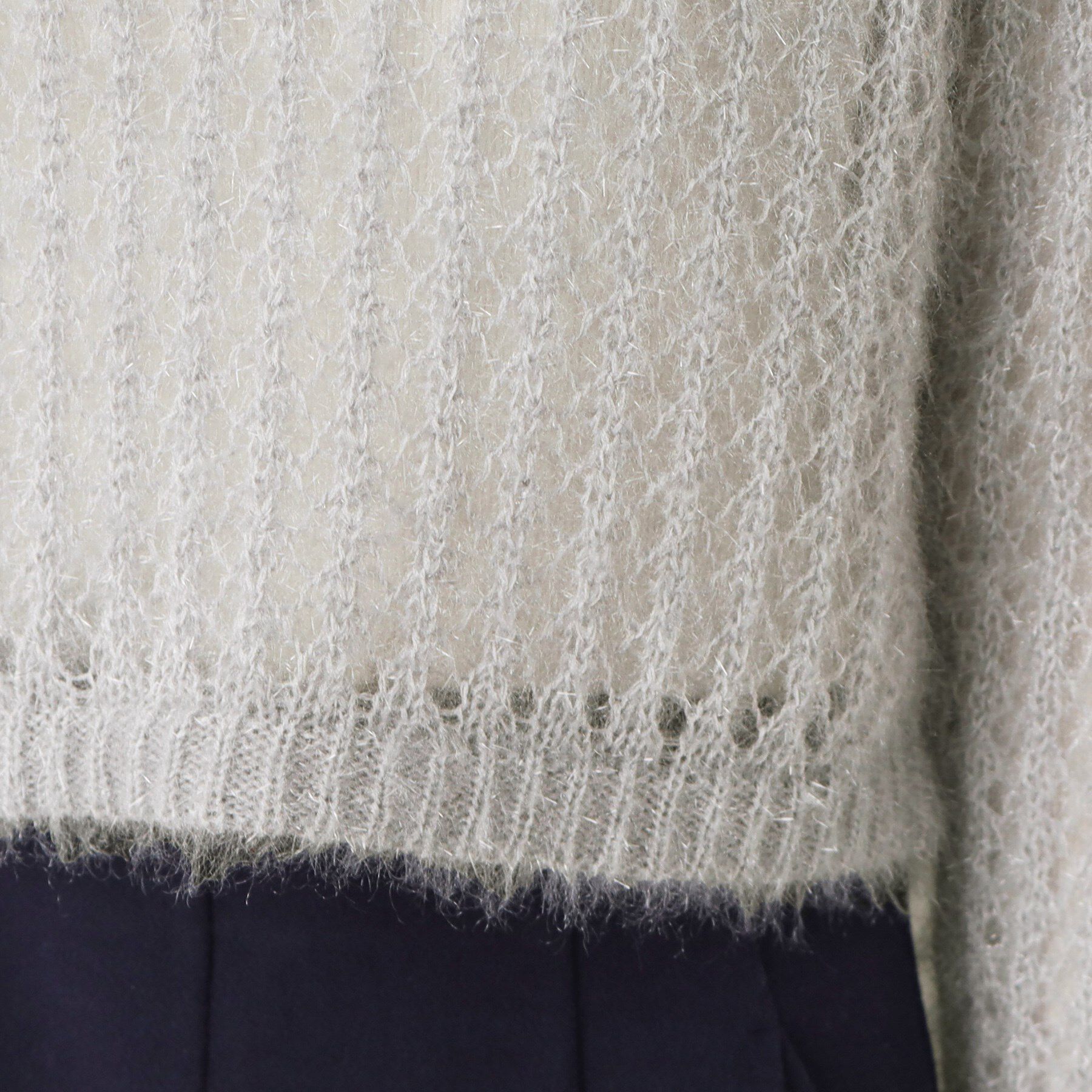 Dessin「【洗える】ショート丈メッシュラメニット（S～L）」|ニット・セーター|