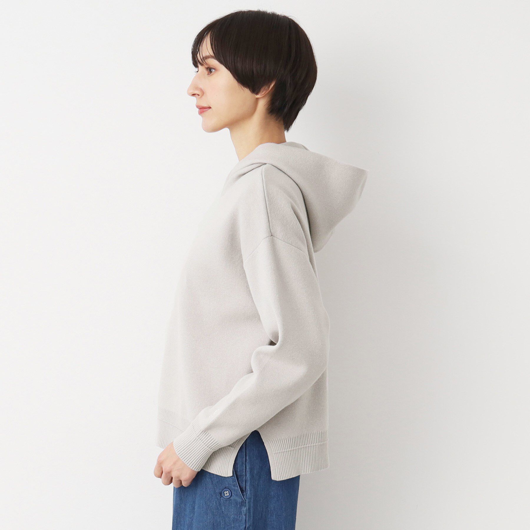 Dessin「【洗える・4サイズ展開】ちょうどいいパーカ（クロップド丈）」|パーカー|