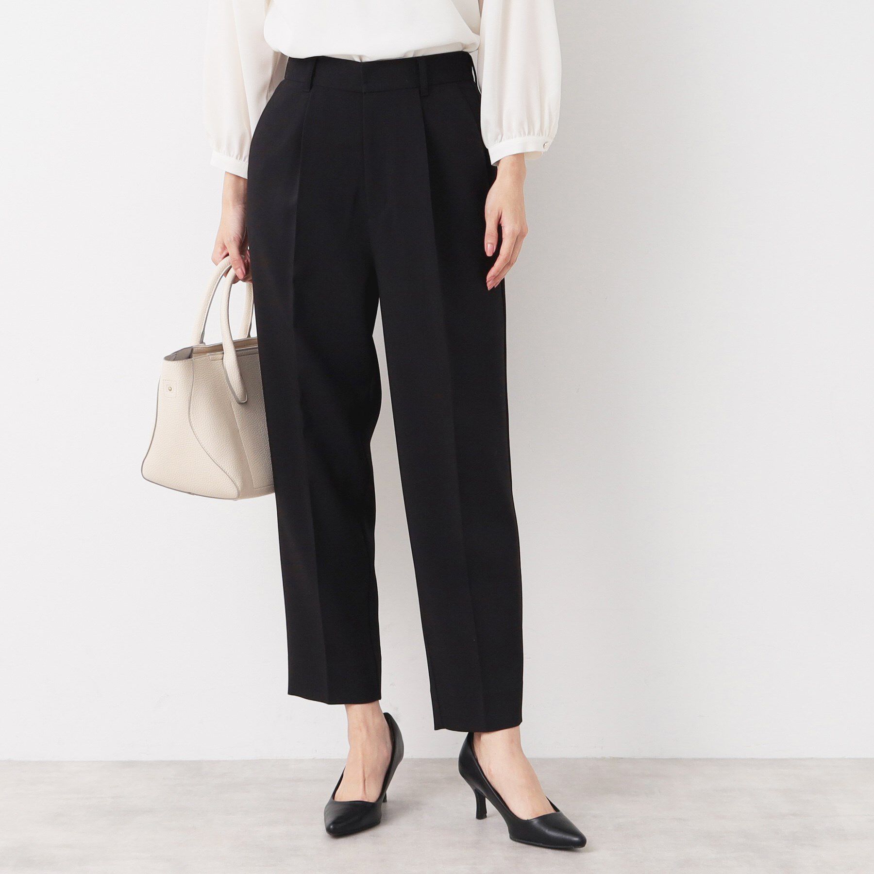 Dessin「【入卒/セレモニー/セットアップ可能/洗える】テーパードパンツ」|その他|ブラック(019)