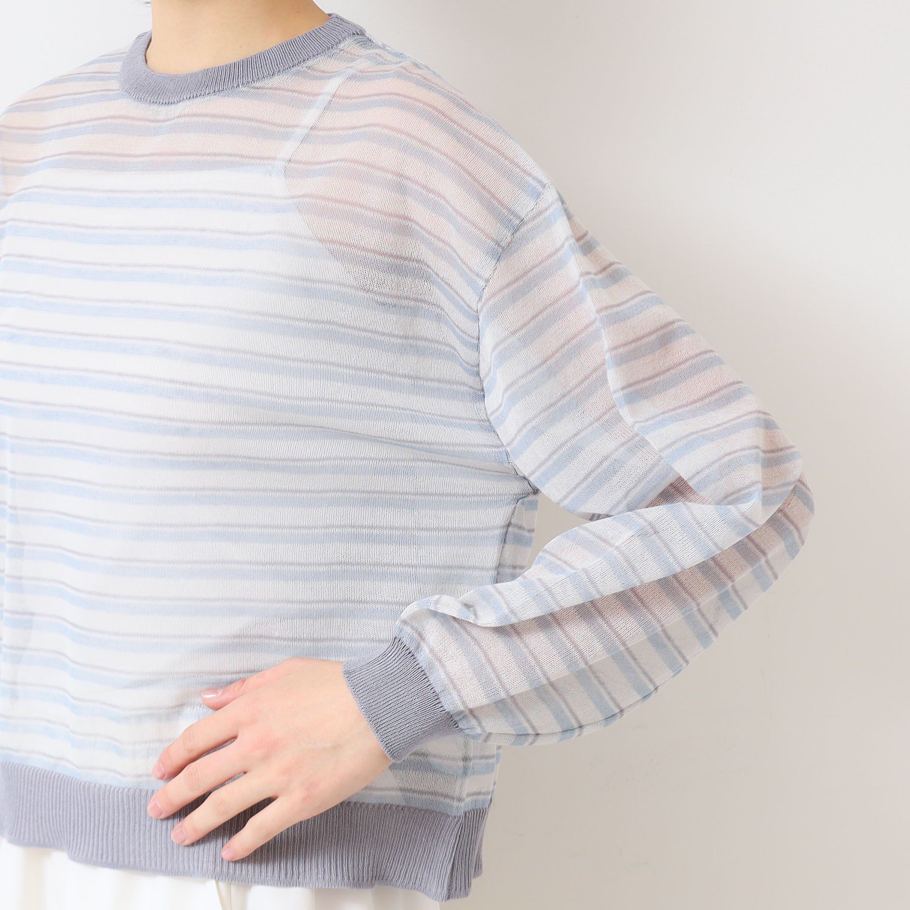 Dessin「【洗える】シアーカラ―ボーダーニット（S～L）」|ニット・セーター|