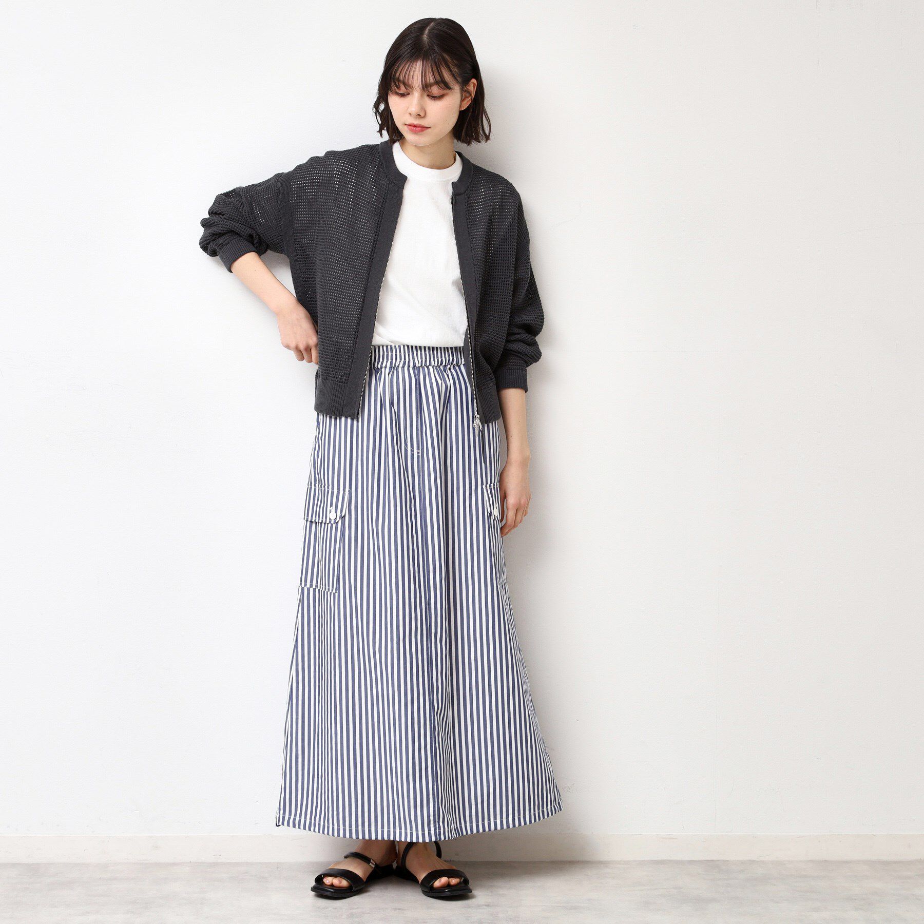 Dessin「【セットアップ可能・洗える】コットンメッシュブルゾン」|ブルゾン・スタジャン|