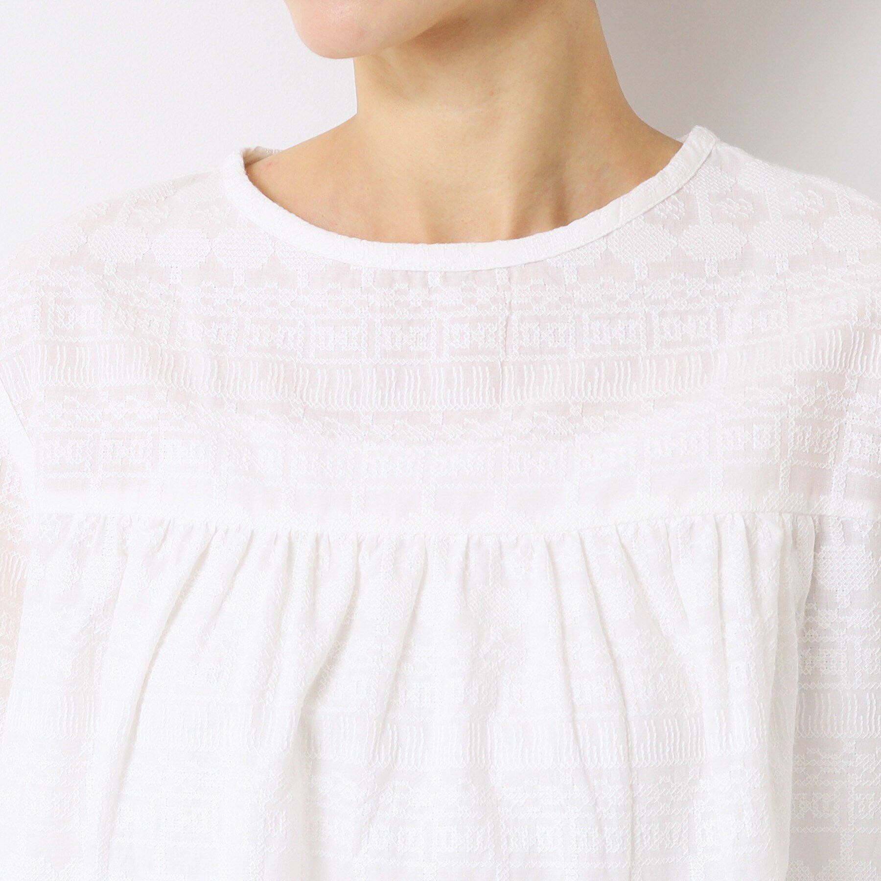 Dessin「【インド刺繍・セットアップ可能・洗える】クルーネックブラウス」|シャツ・ブラウス|