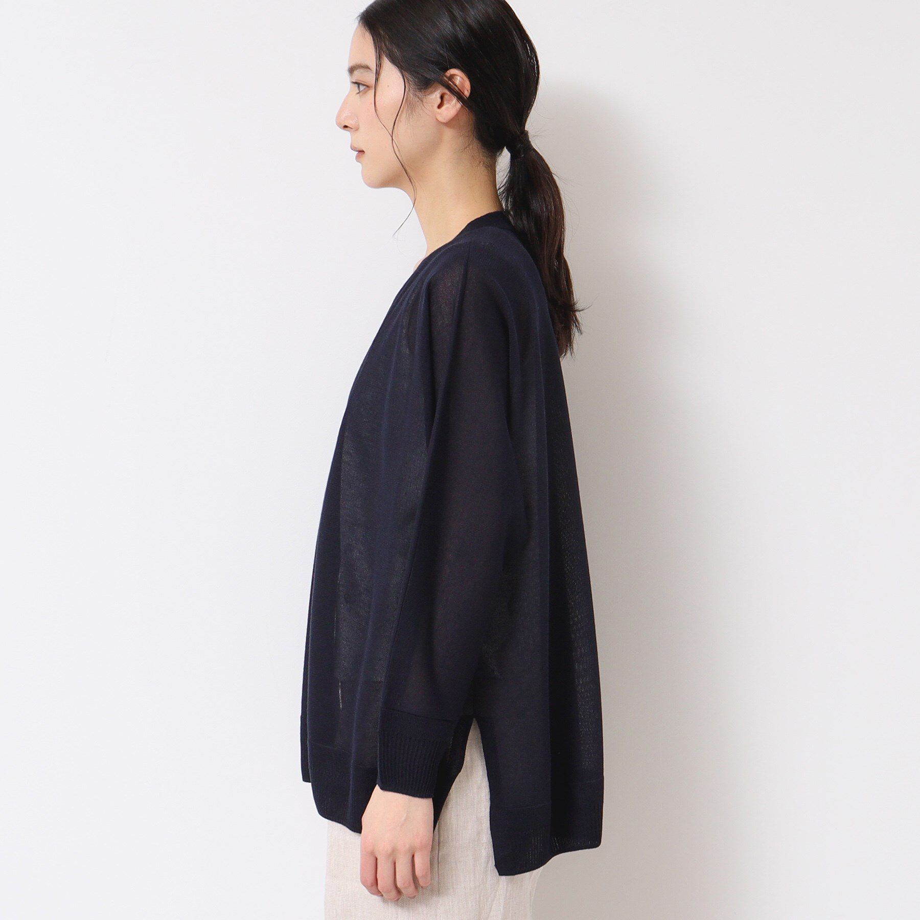 Dessin「【洗える】ミドル丈シアーカーディガン（S～L）」|カーディガン|
