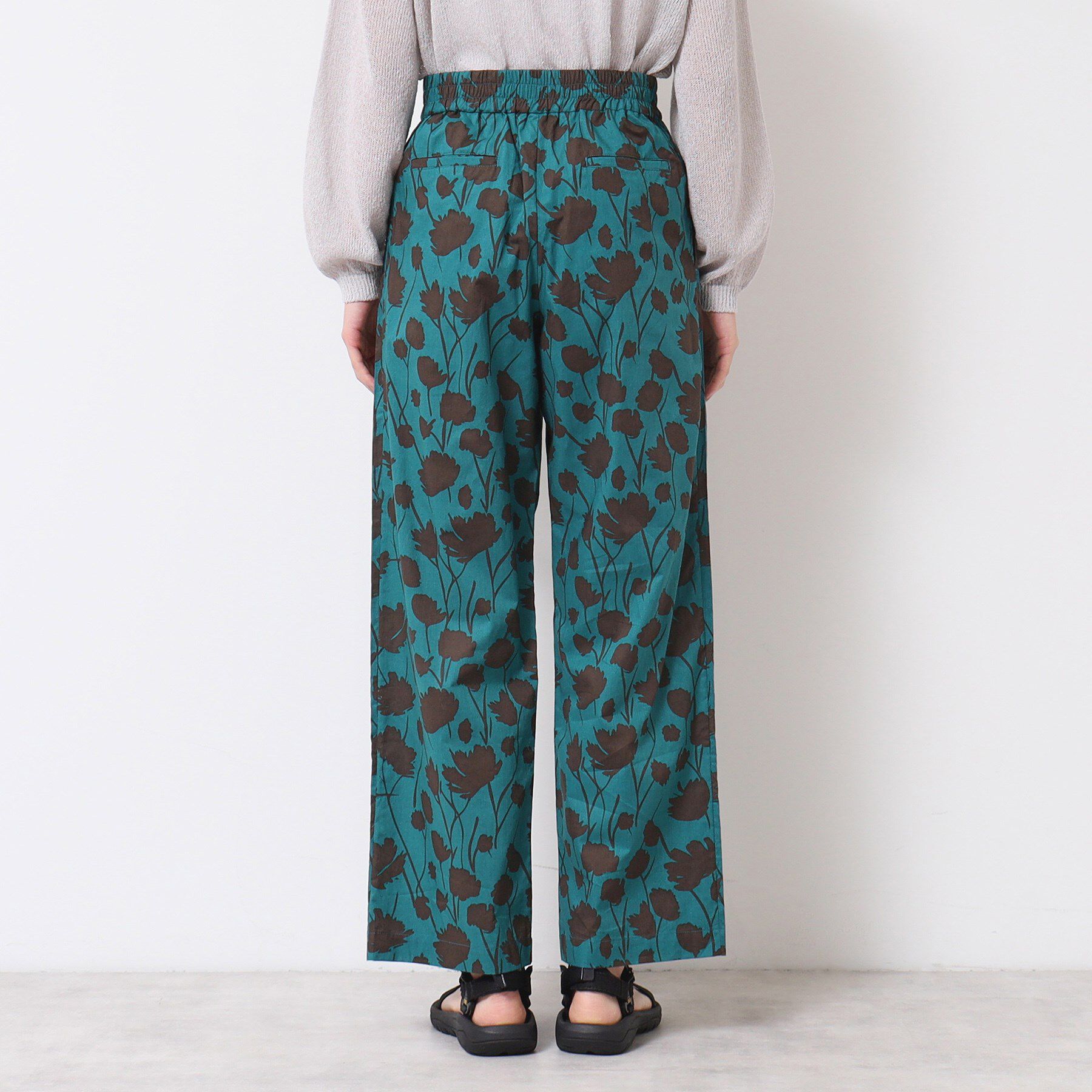 Dessin「【ウエストゴム・洗える】フラワープリントパンツ」|その他|