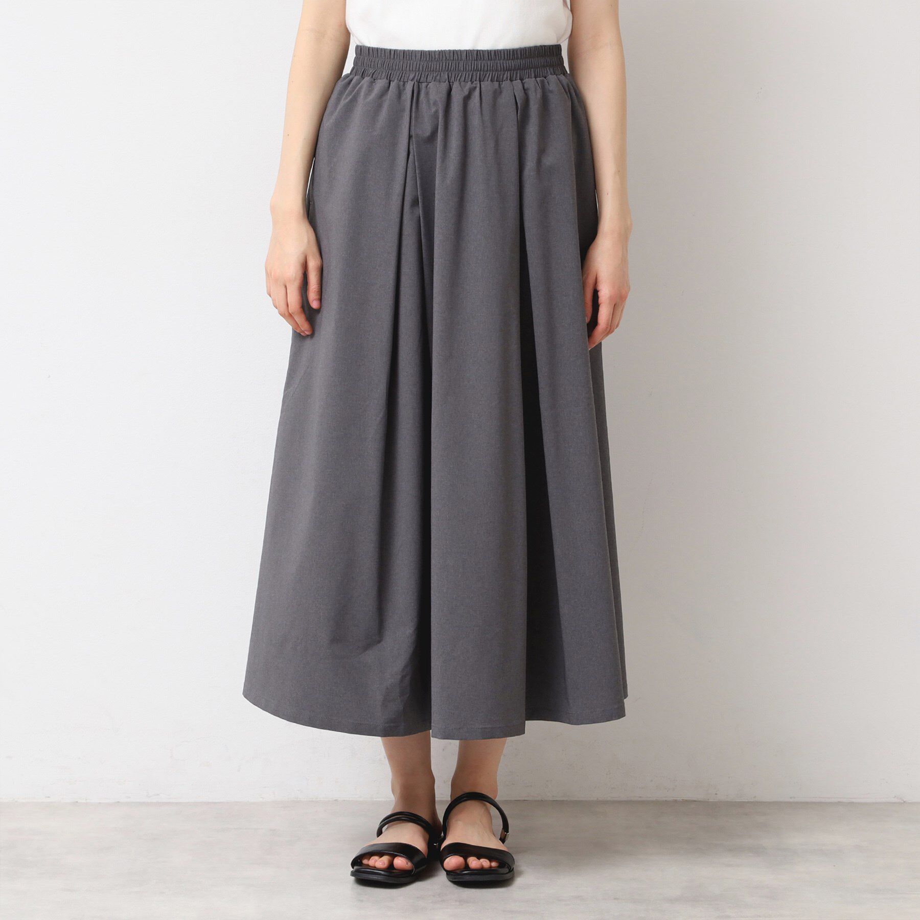 Dessin「【撥水・セットアップ可能・ウエストゴム】フレアースカート」|スカート|