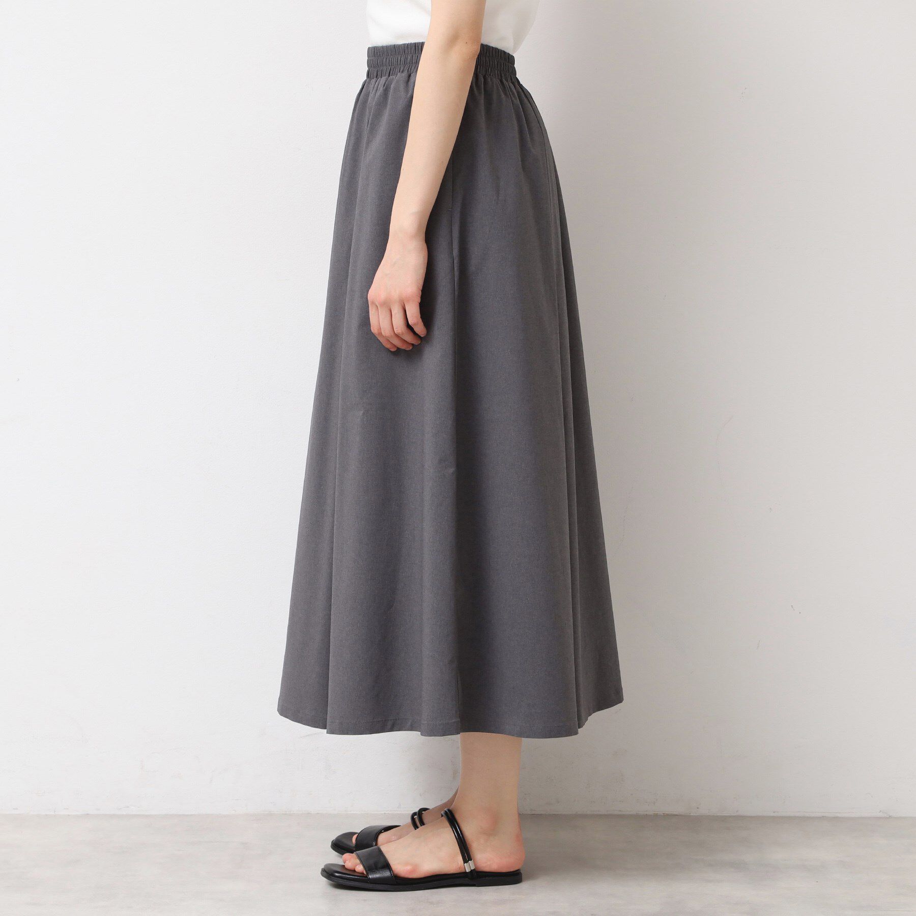 Dessin「【撥水・セットアップ可能・ウエストゴム】フレアースカート」|スカート|