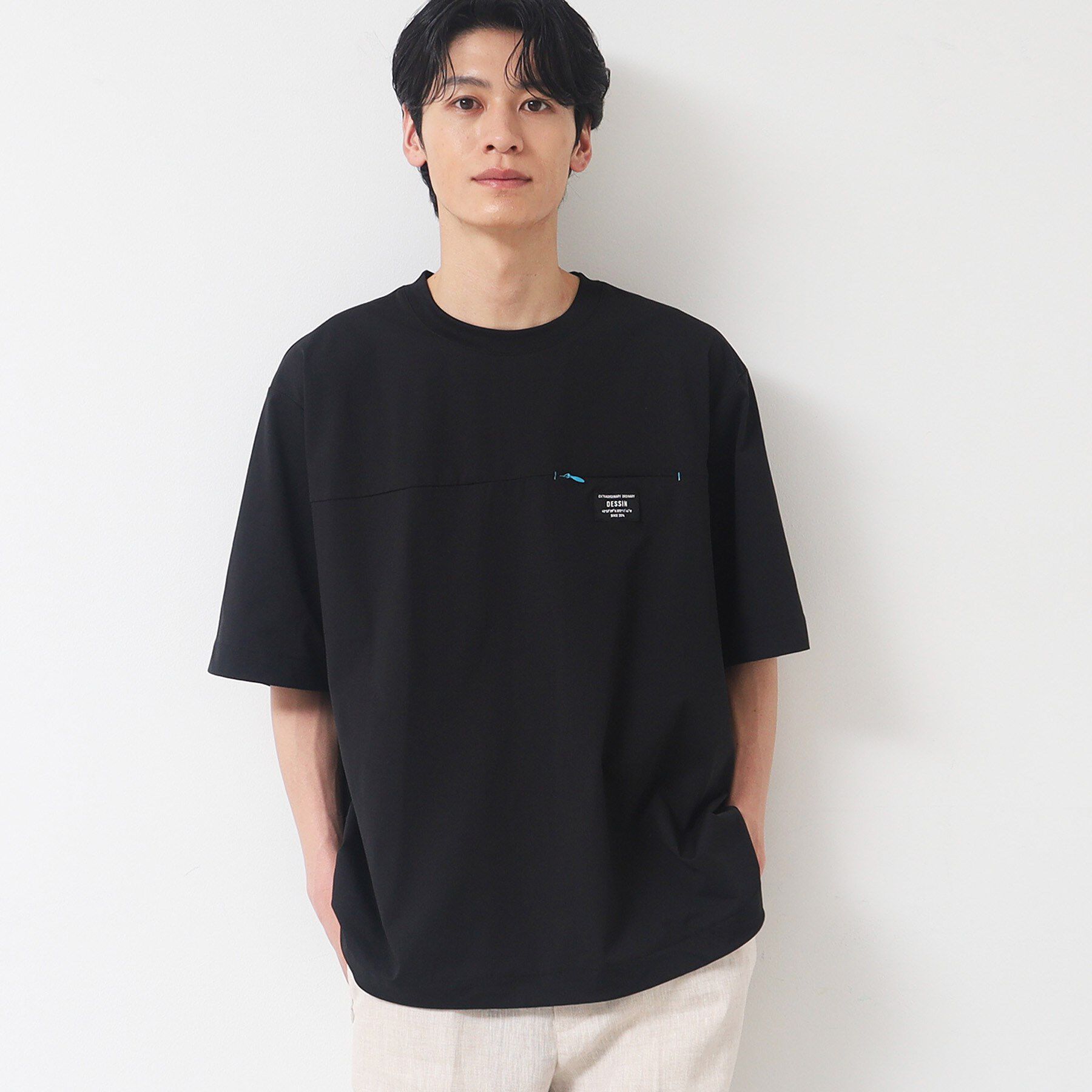 Dessin「【吸水速乾/UV/洗える】ドットメッシュTシャツ」|Tシャツ・カットソー|