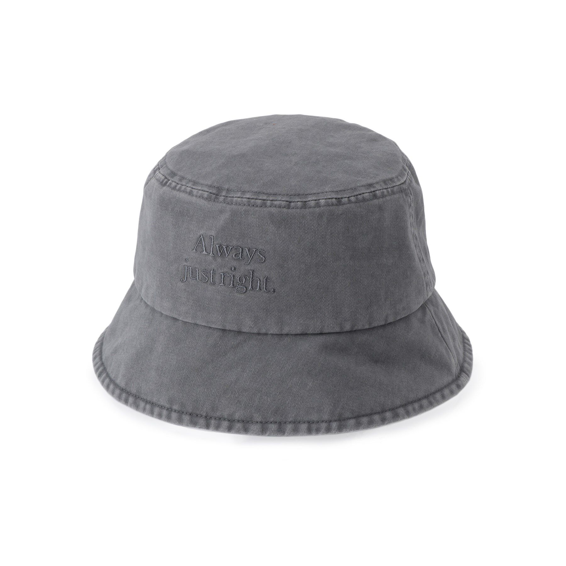Dessin「【ウォッシュ加工】ロゴ入りバケットハット」|ハット|チャコールグレー(0
