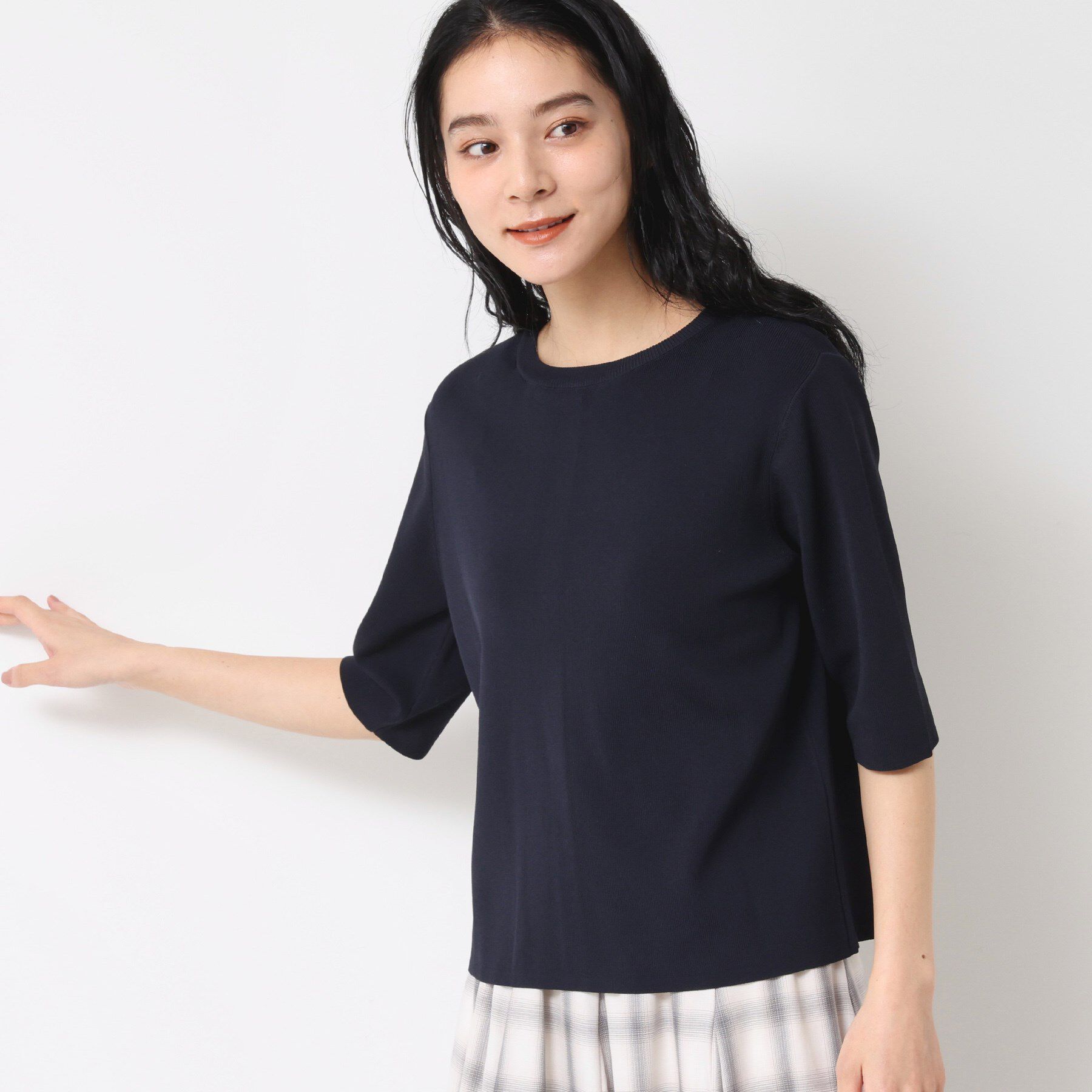 Dessin「【UVカット/洗える】2WAY五分袖カーディガン」|ニット・セーター|