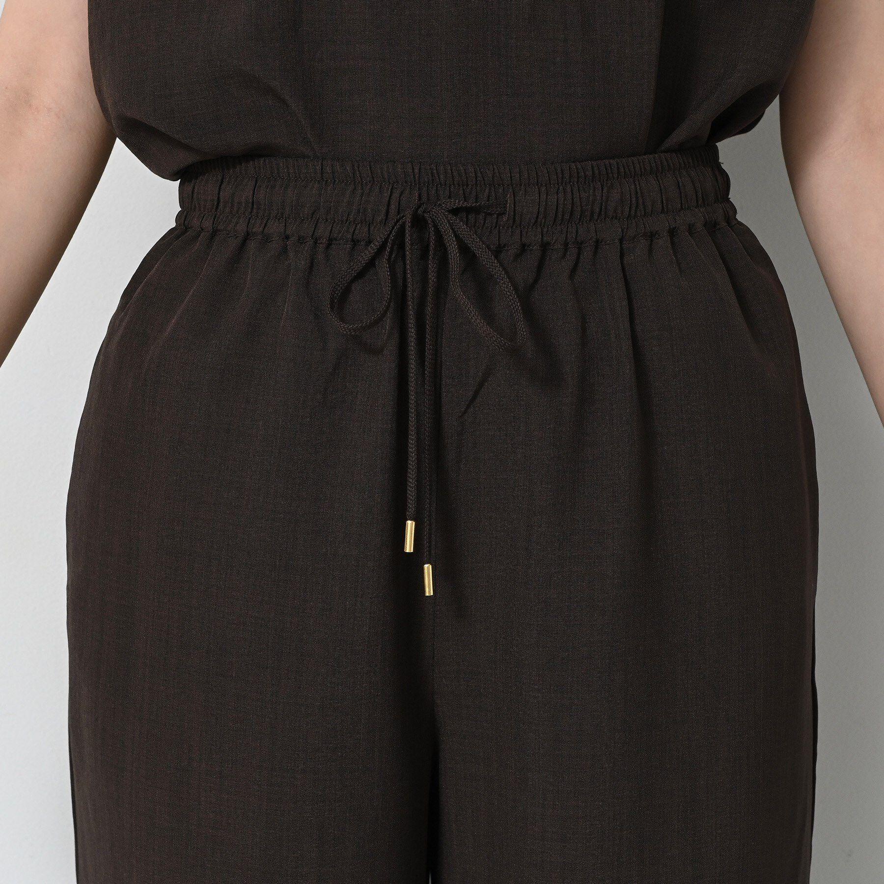 Dessin「【2点セット/ウエストゴム/洗える】スキッパ―シャツ＆ストレートパンツセット」|スーツ|