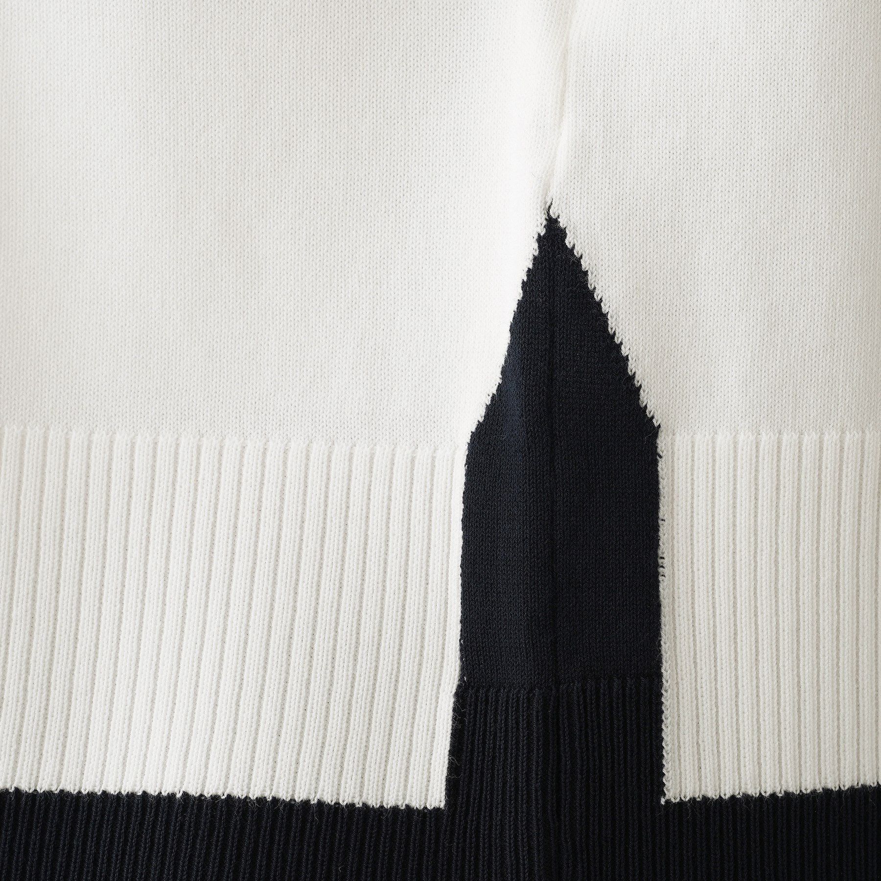 Dessin「【洗える】バイカラーショート丈ニット」|ニット・セーター|