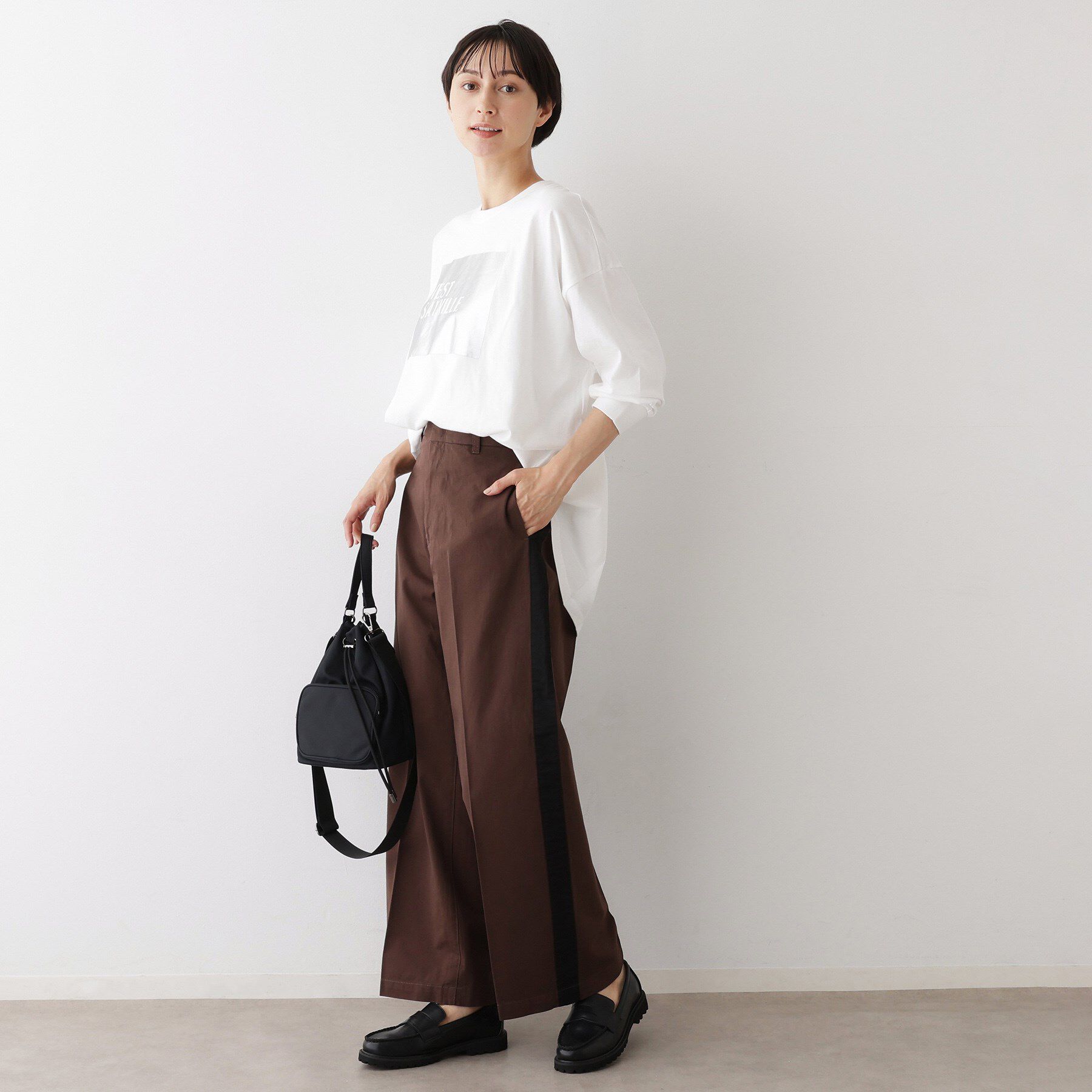 Dessin「【洗える】箔プリントロングTシャツ」|Tシャツ・カットソー|