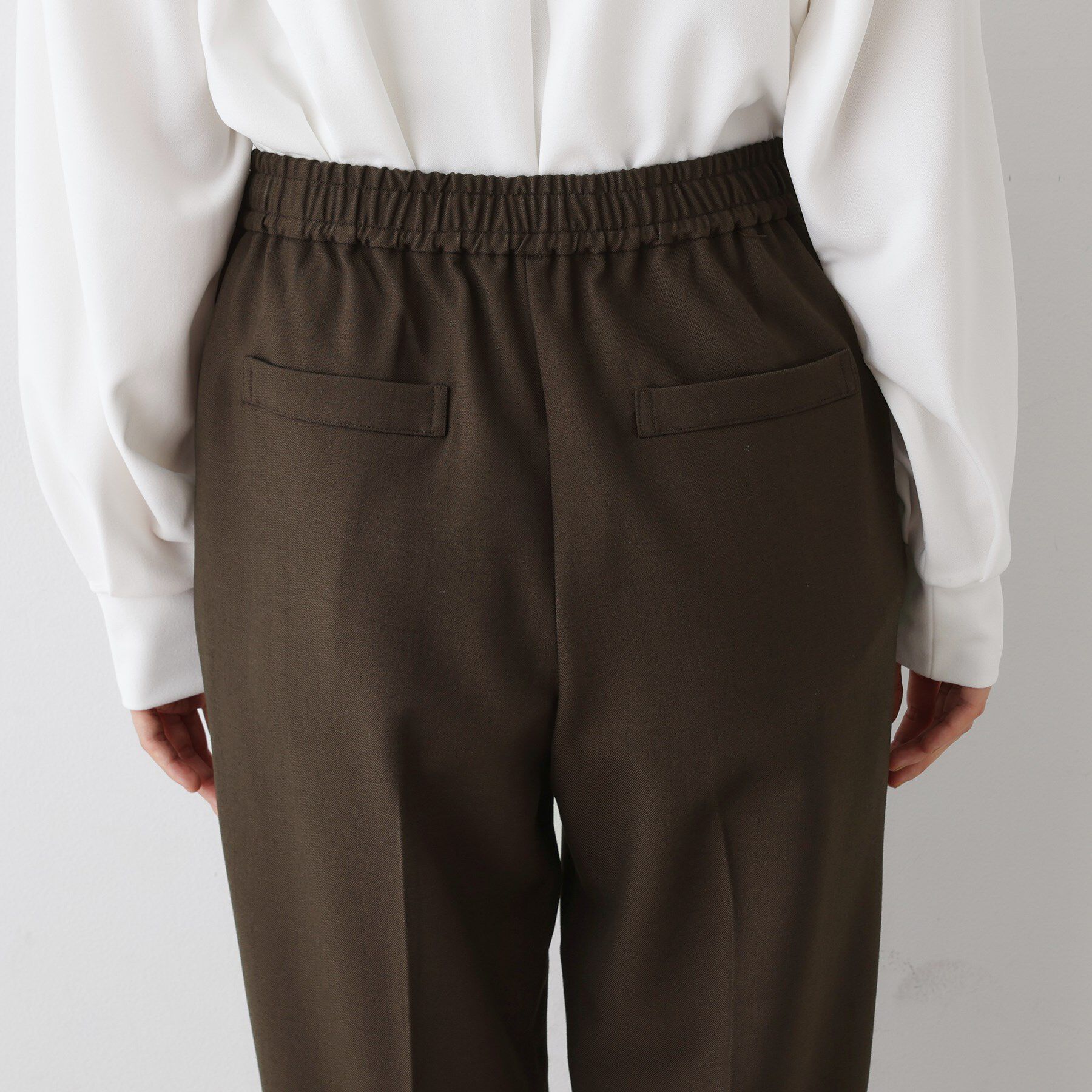 Dessin「【ウエストゴム・洗える】コンフォートテーパードパンツ」|その他|