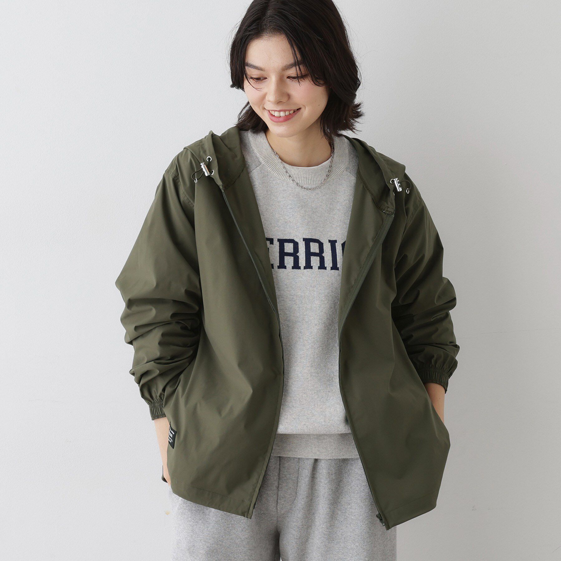 Dessin「【ユニセックス・セットアップ可】パーカー」|ブルゾン・スタジャン|カーキ(027)