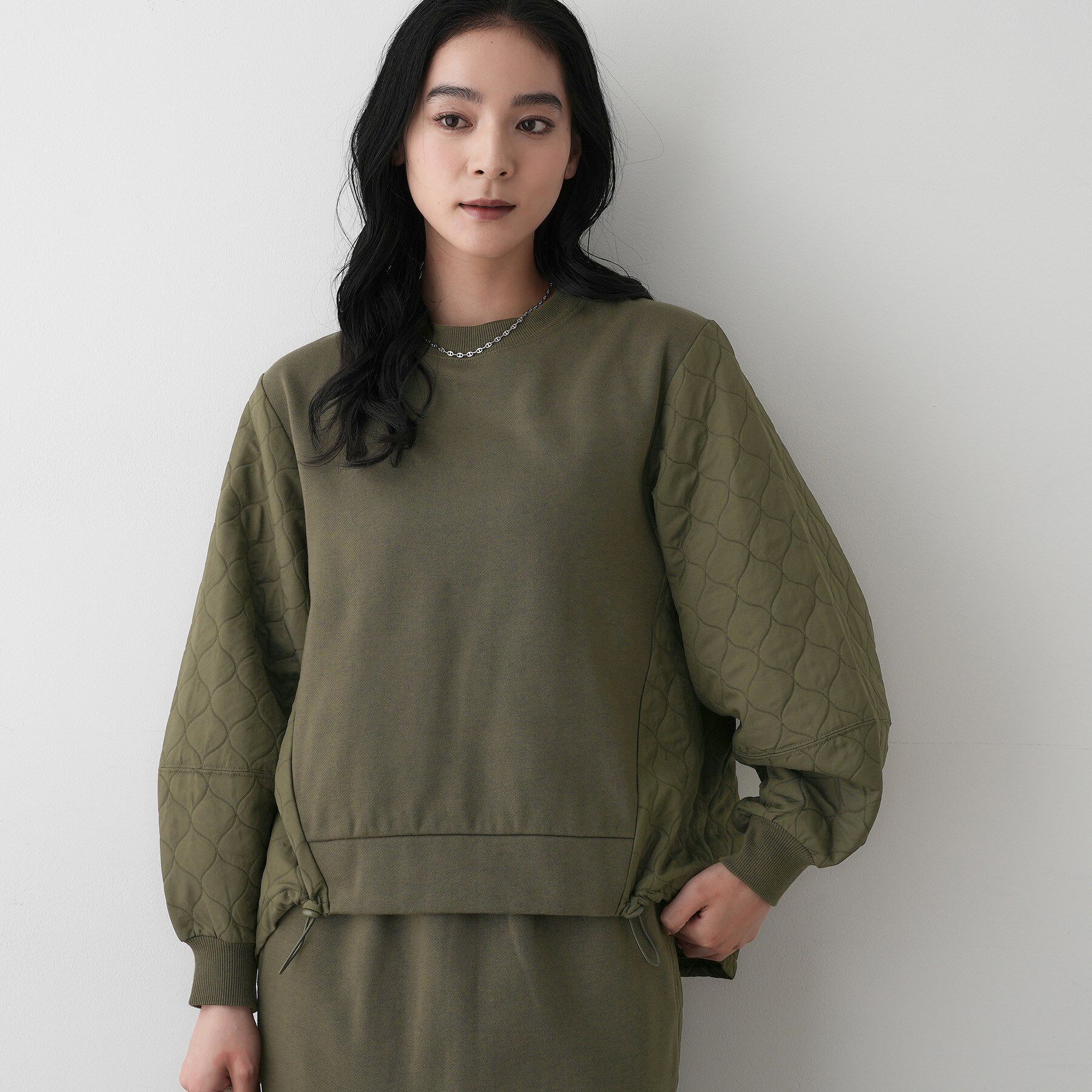 Dessin「【セットアップ可/洗える】裏毛キルトトップス」|Tシャツ・カットソー|