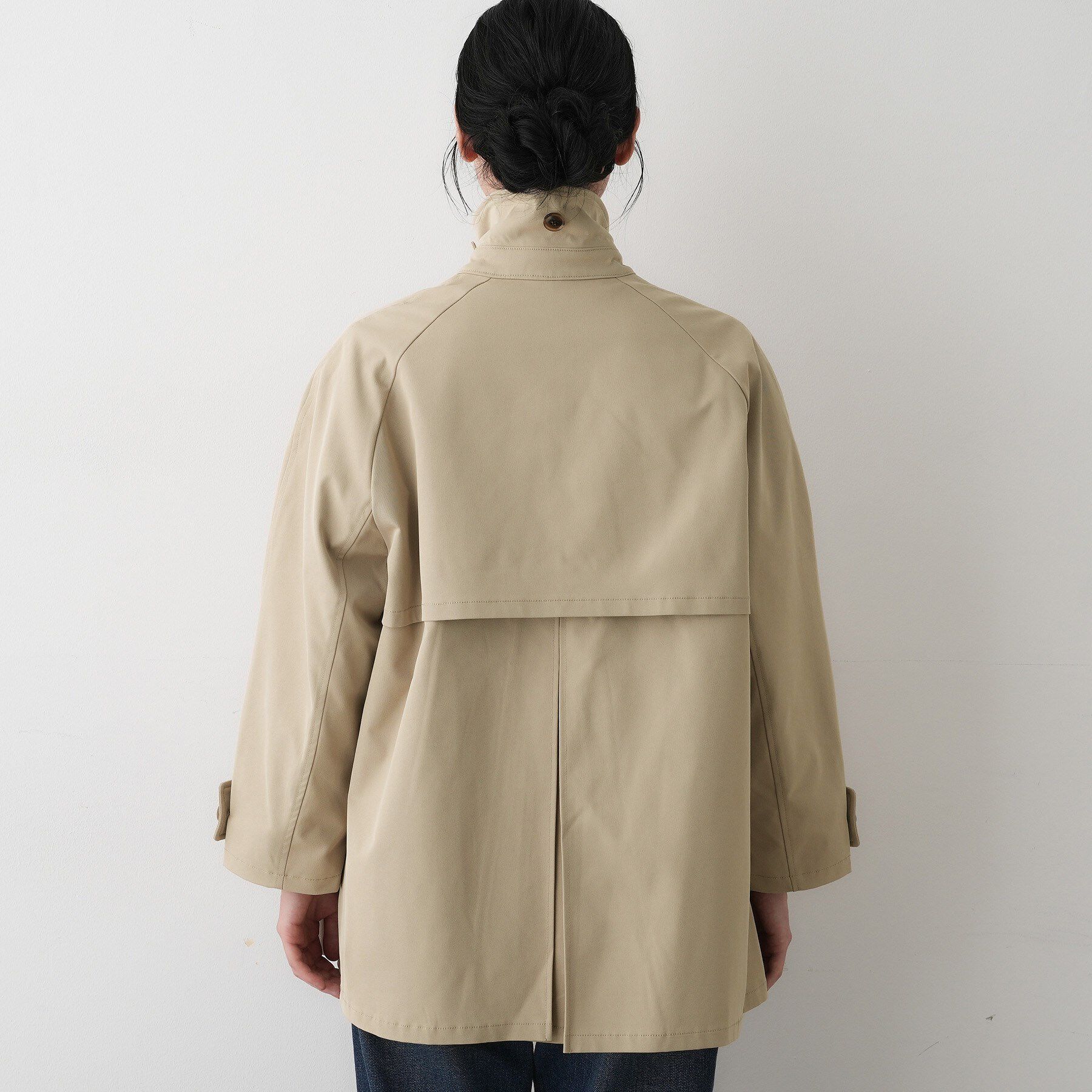 Dessin「【撥水・洗える】スタンドカラートレンチジャケット」|トレンチコート|