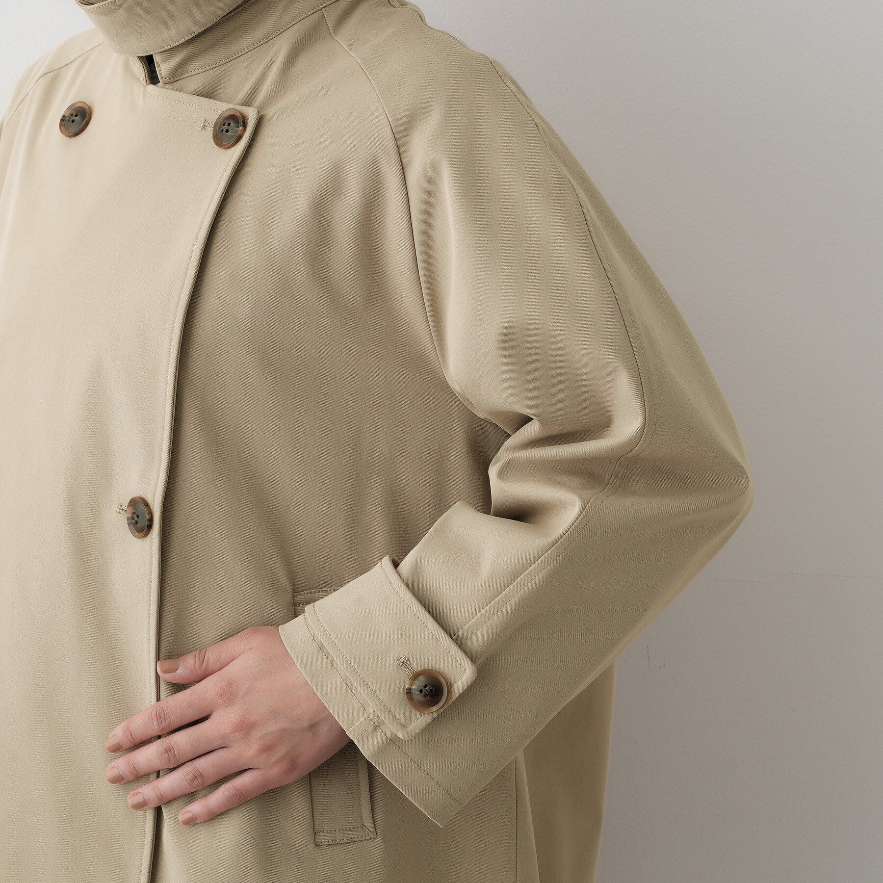 Dessin「【撥水・洗える】スタンドカラートレンチジャケット」|トレンチコート|