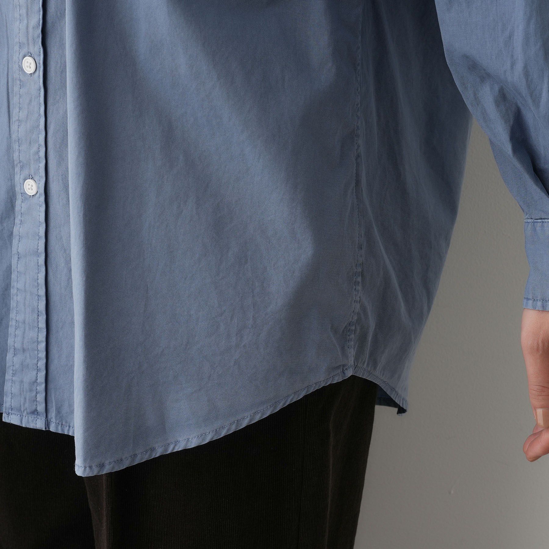 Dessin「【洗える】ピグメントバンドカラーシャツ」|シャツ・ブラウス|