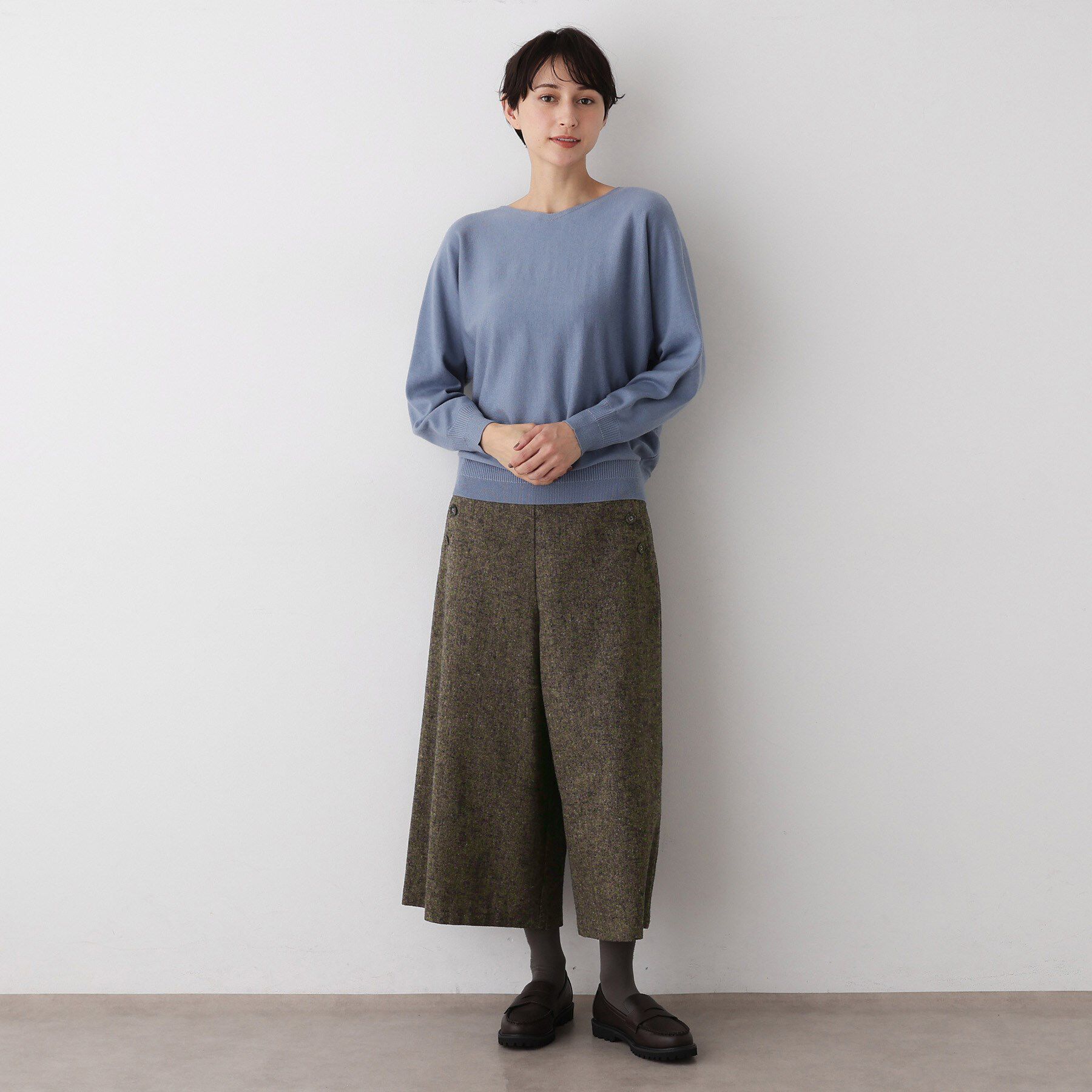 Dessin「【洗える/後ろゴム】ツイードマリンクロップド丈パンツ」|その他|