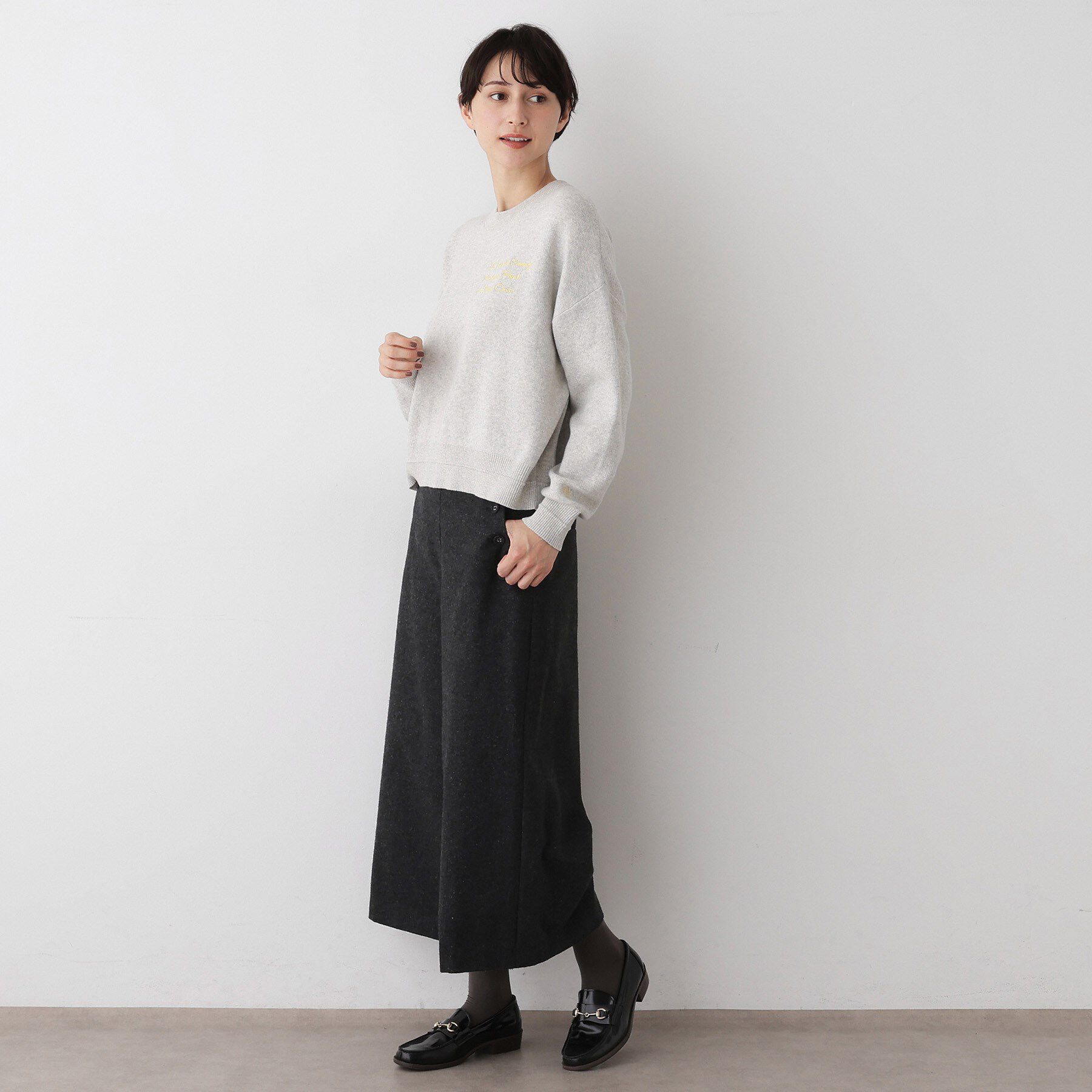 Dessin「【洗える/後ろゴム】ツイードマリンクロップド丈パンツ」|その他|