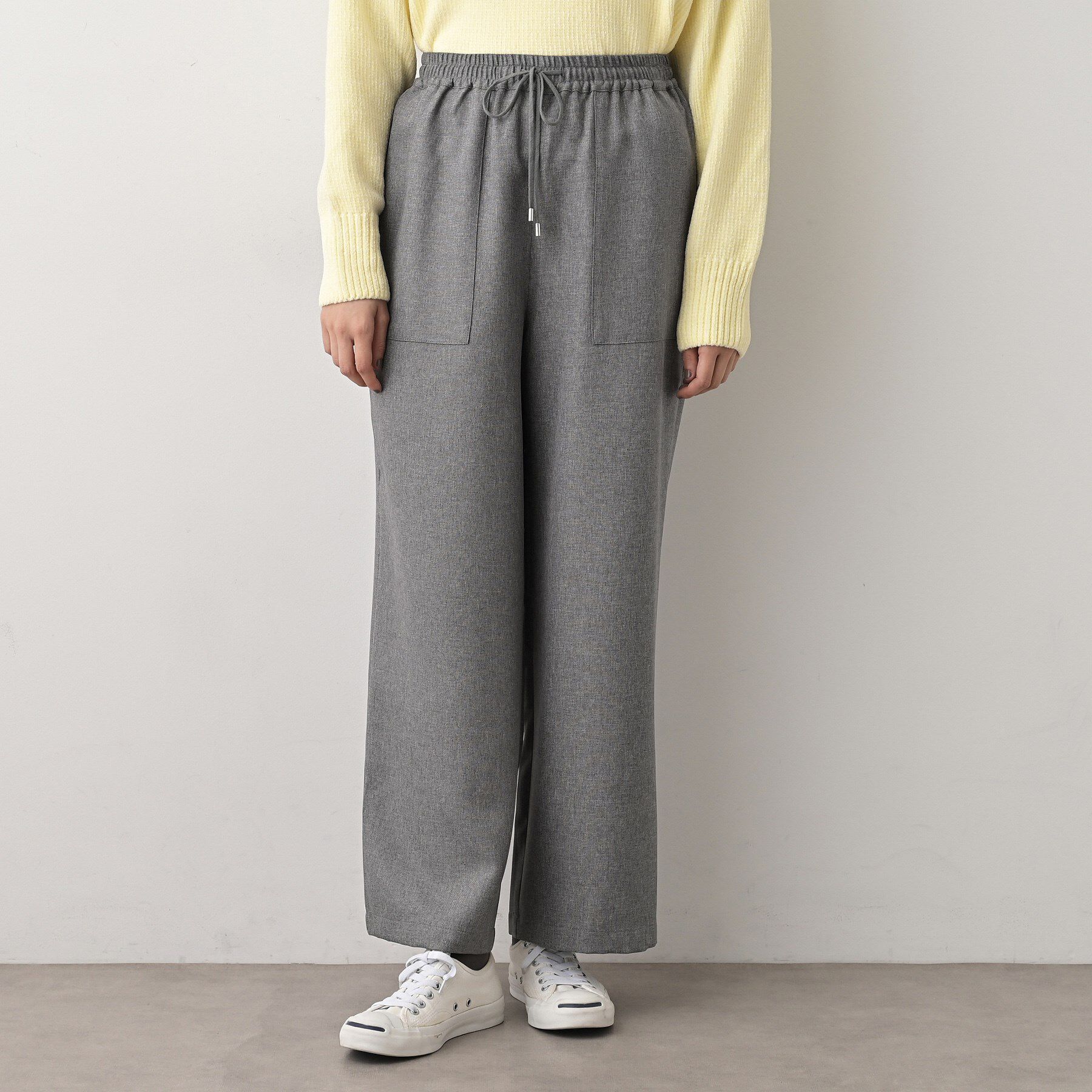 Dessin「【セットアップ可/ウエスト総ゴム】ツイードライクワイドパンツ」|その他|
