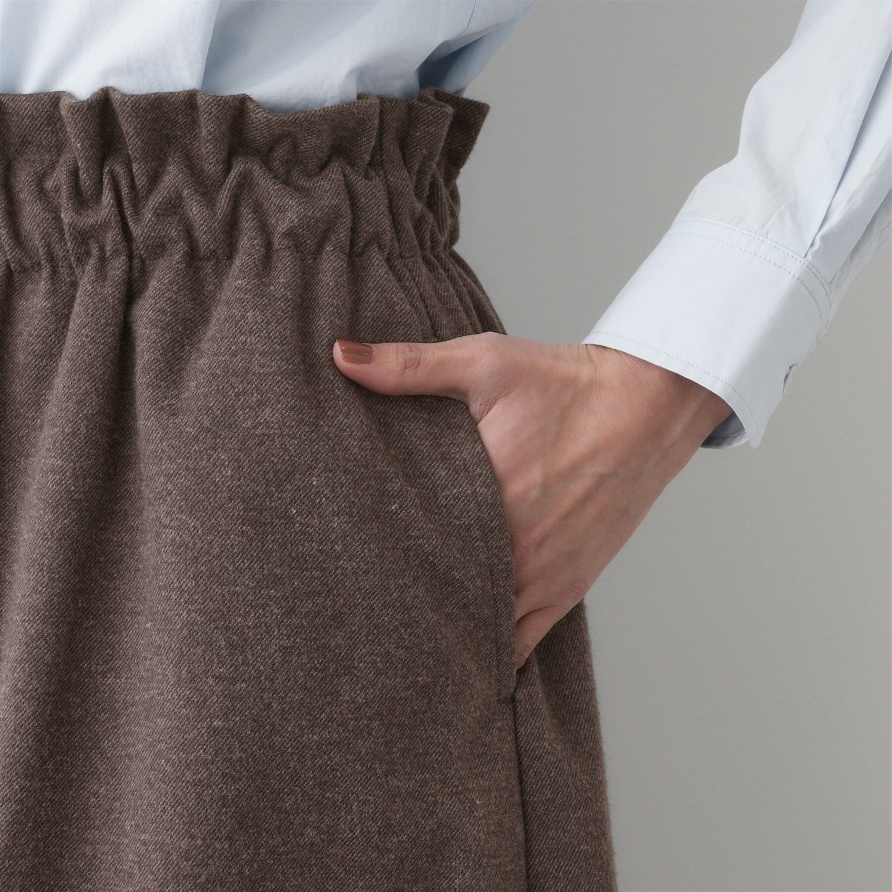 Dessin「【ウエストゴム/洗える】起毛フレアシルエットパンツ」|その他|