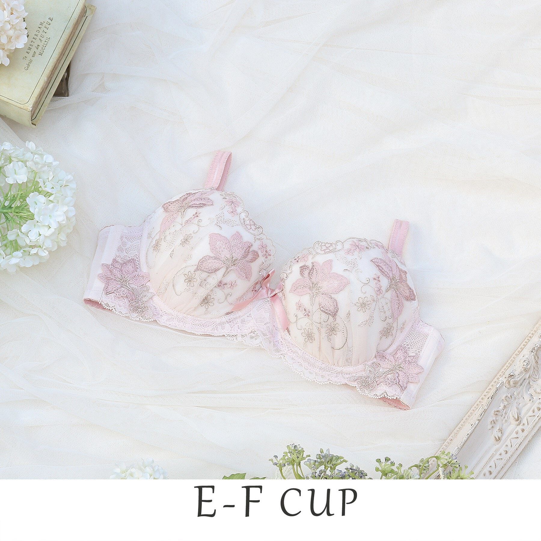 Risa Magli「フルーリ ブラジャー」|インナー|ピンク(071)