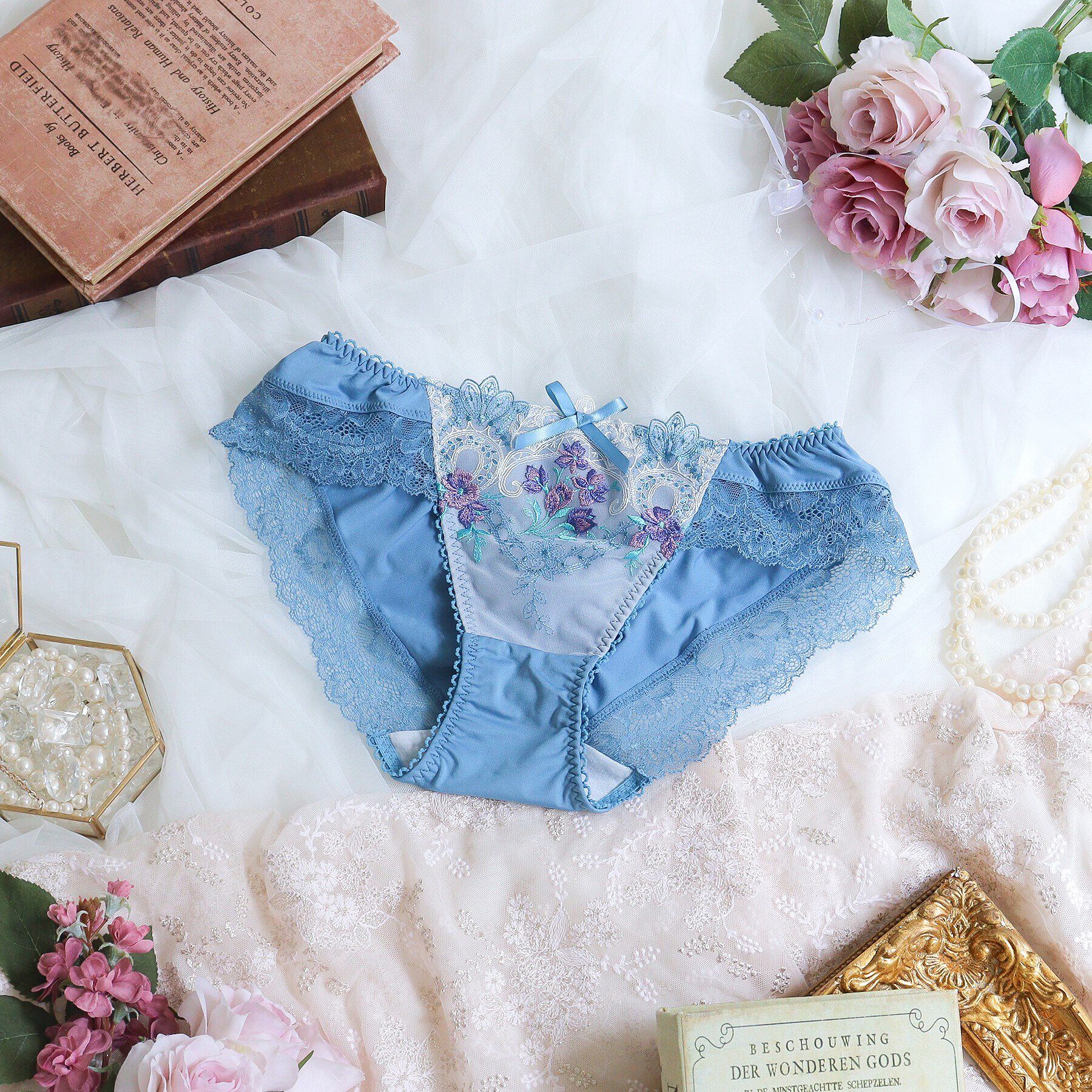 Risa Magli「アリーシャ ノーマルショーツ」|インナー|ブルー(092)