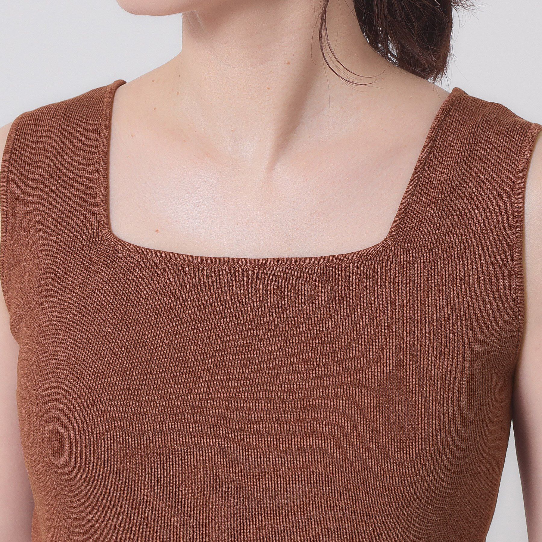 ITS&rsquo;DEMO「【手洗い可】ニットスクエアタンク」|キャミソール|