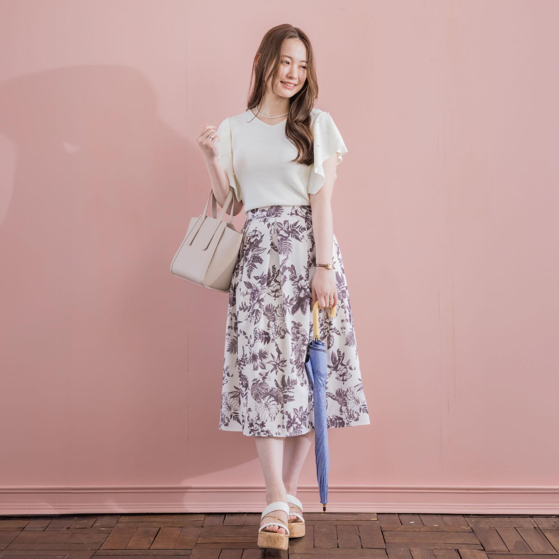 ITS&rsquo;DEMO「【さらりタッチ／手洗い可】パール調フレア袖ニット」|ニット・セーター|